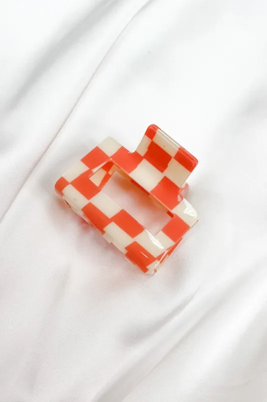 Checkered Hair Clip sold by Bella Rose boutique