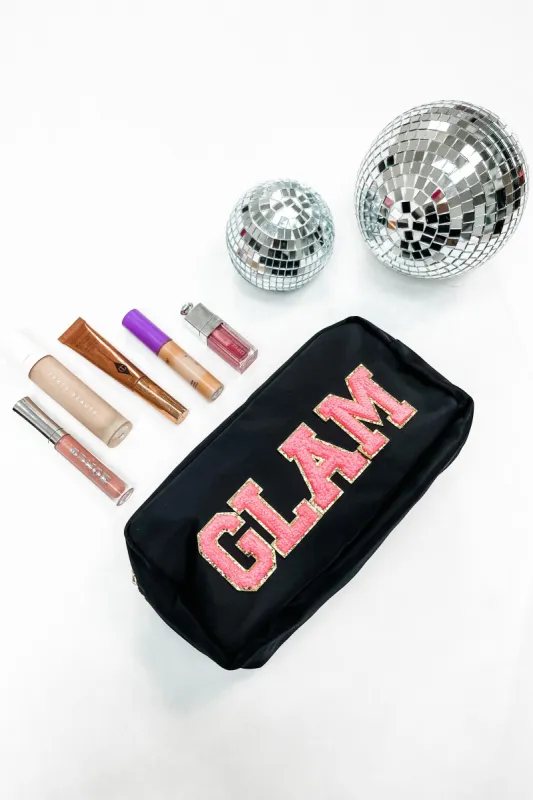 Glam Sherpa Patch Embellished Pouch sold by Bella Rose boutique