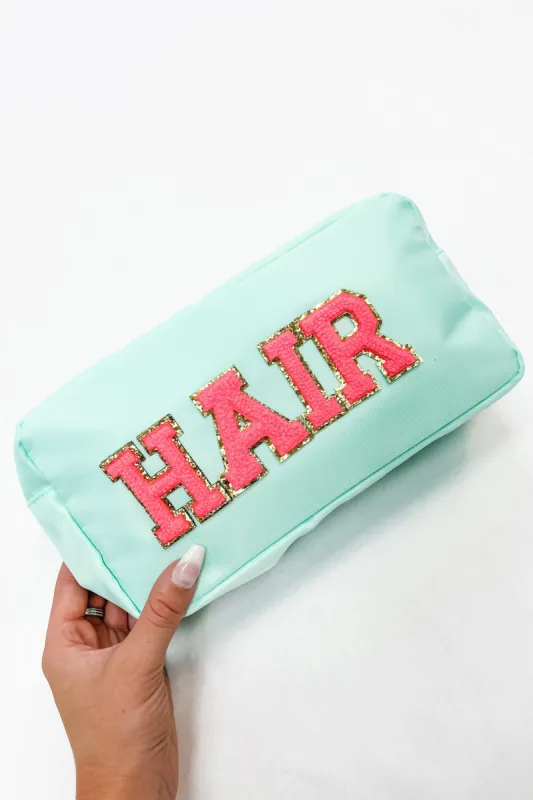 Hair Sherpa Patch Embellished Pouch sold by Bella Rose boutique