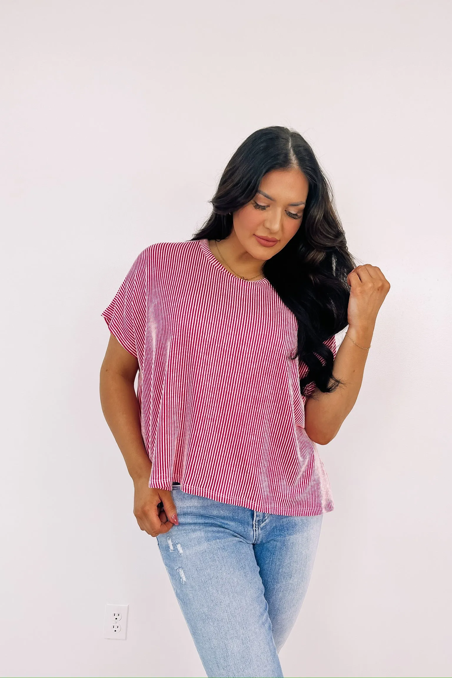 On To Simpler Times Ribbed Top sold by Bella Rose boutique product image thumbnail 4