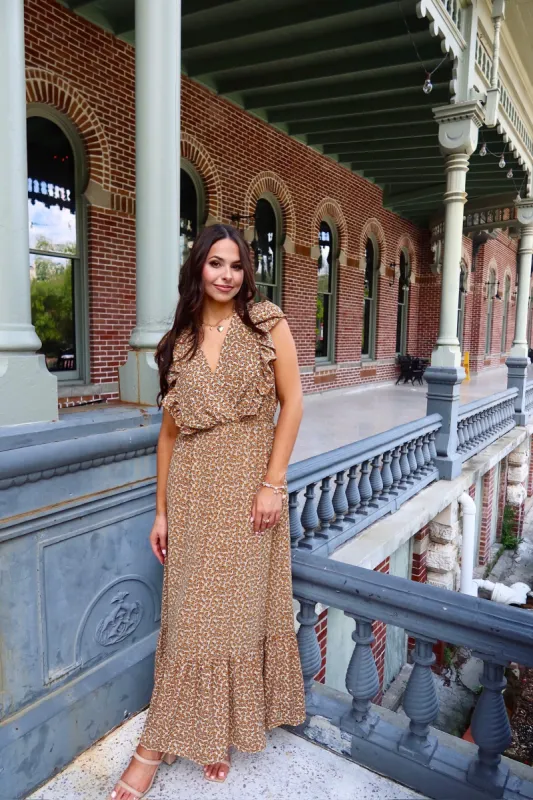 Whispers Of Wisdom Floral Maxi Dress sold by Bella Rose boutique
