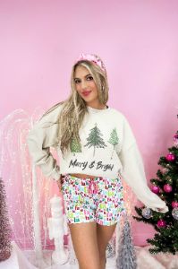 Merry & Bright Graphic Sweatshirt sold by Bella Rose boutique