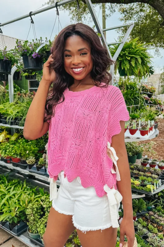 Beginning To Bloom Crochet Top sold by Bella Rose boutique