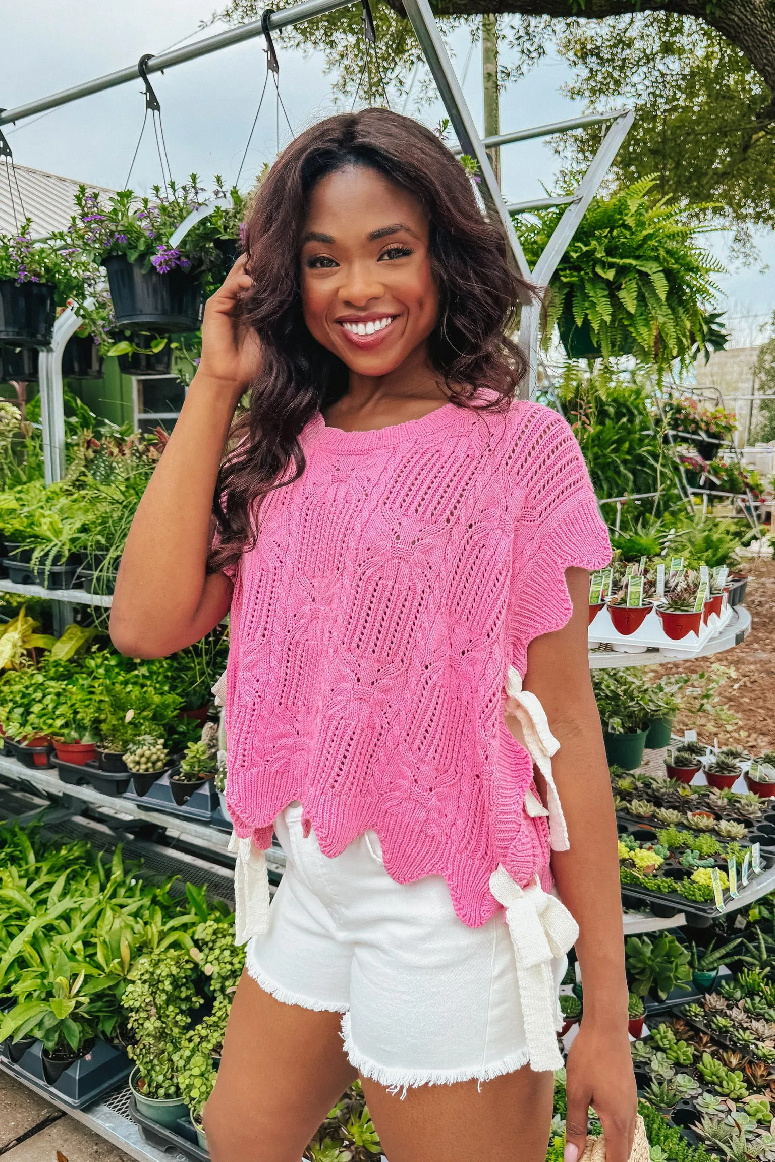 Beginning To Bloom Crochet Top sold by Bella Rose boutique