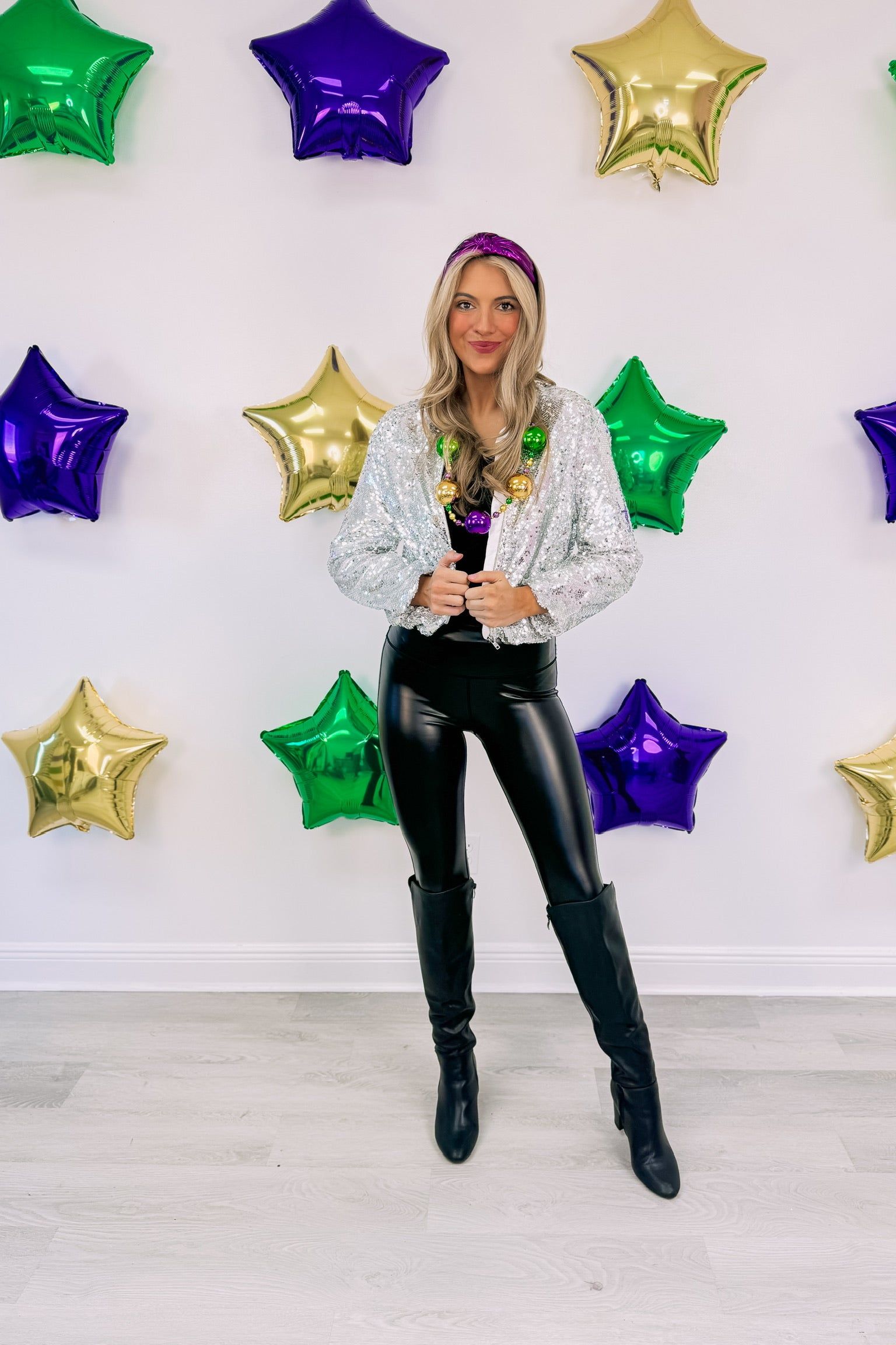 Flawless Finale Sequin Bomber Jacket sold by Bella Rose boutique product image thumbnail 3
