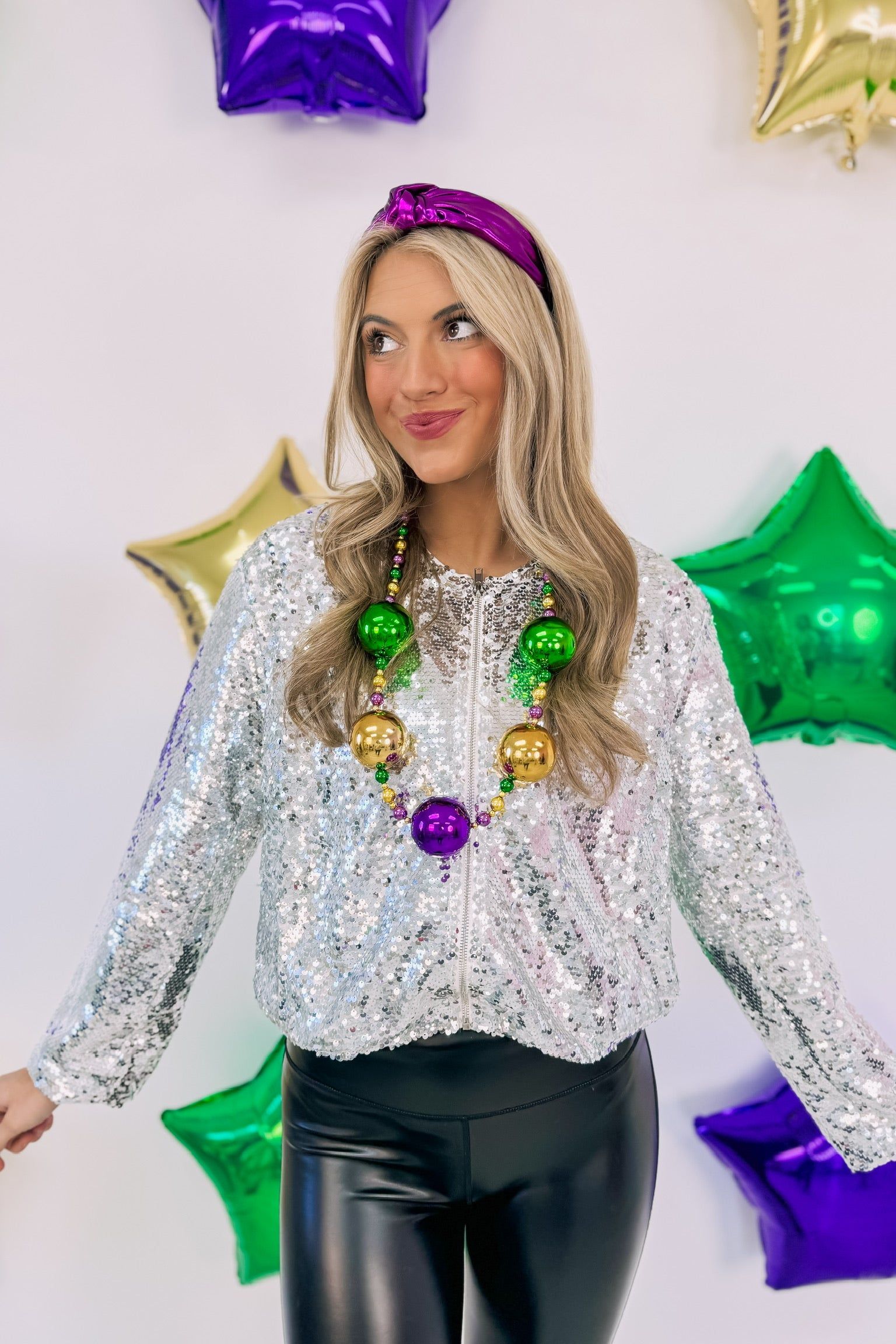 Flawless Finale Sequin Bomber Jacket sold by Bella Rose boutique product image thumbnail 2