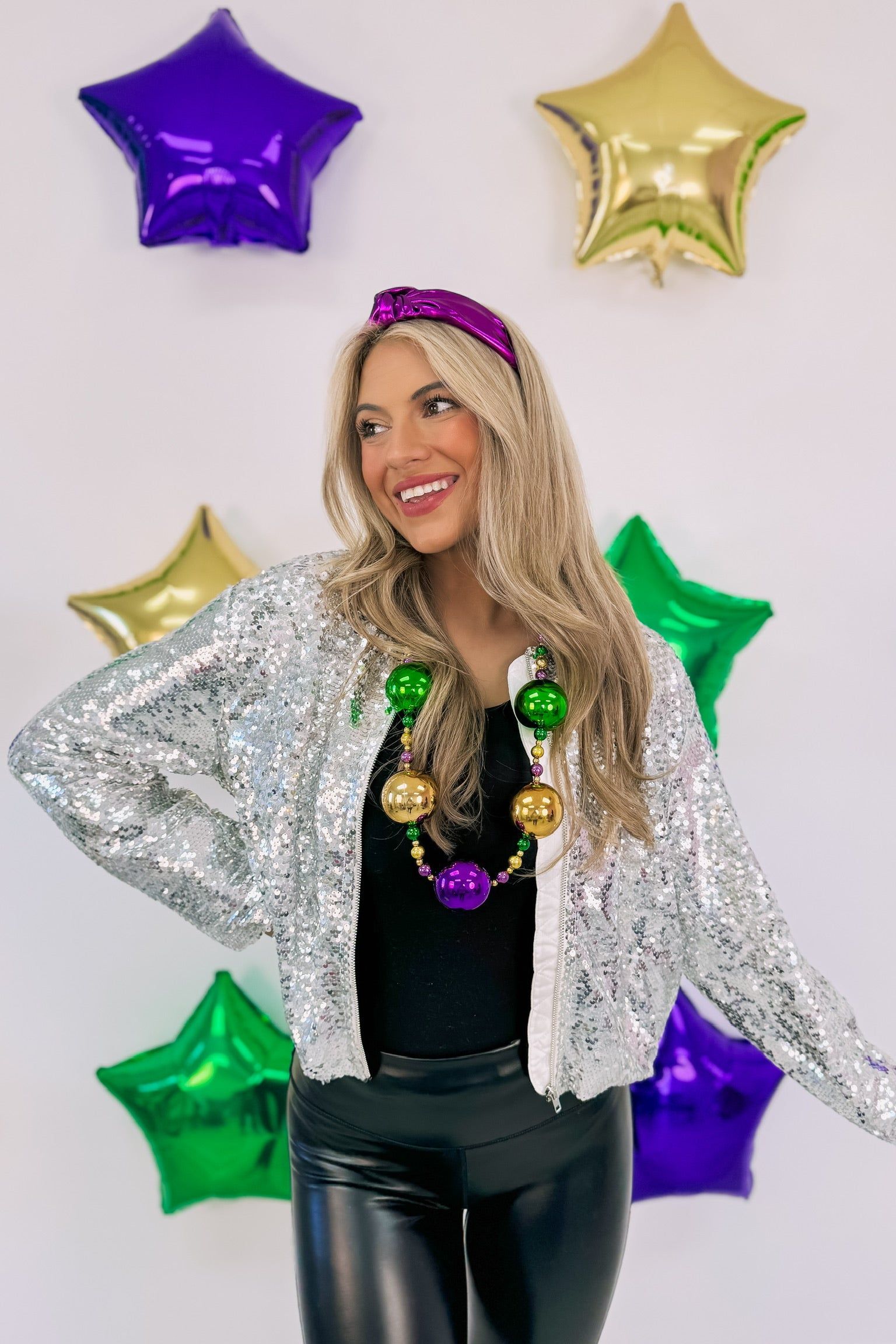 Flawless Finale Sequin Bomber Jacket sold by Bella Rose boutique product image thumbnail 4