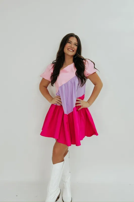 Lovely Views Asymmetrical Mini Dress sold by Bella Rose boutique