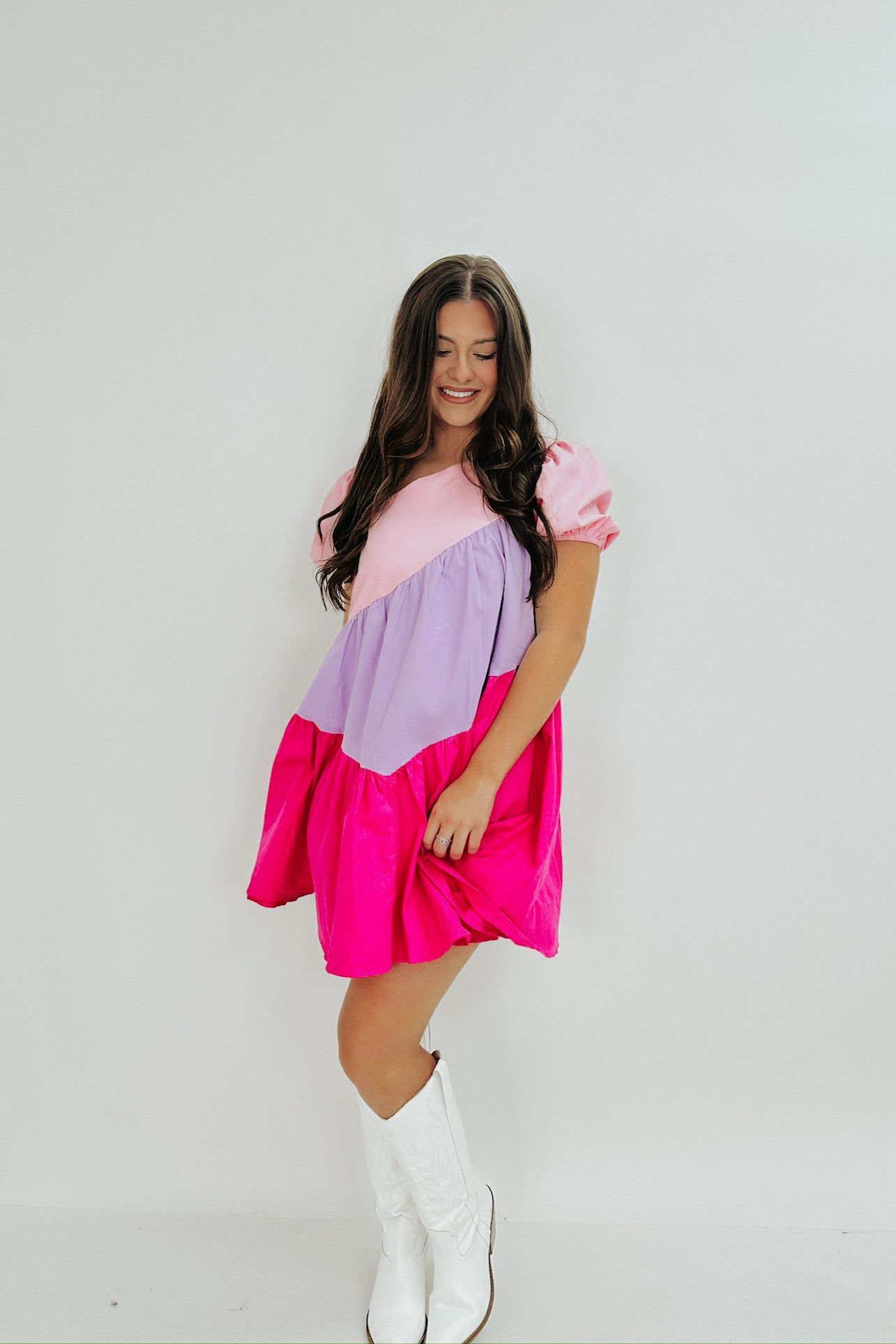 Lovely Views Asymmetrical Mini Dress sold by Bella Rose boutique product image thumbnail 4