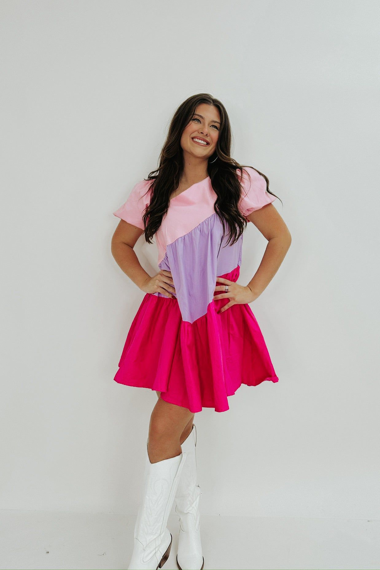 Lovely Views Asymmetrical Mini Dress sold by Bella Rose boutique