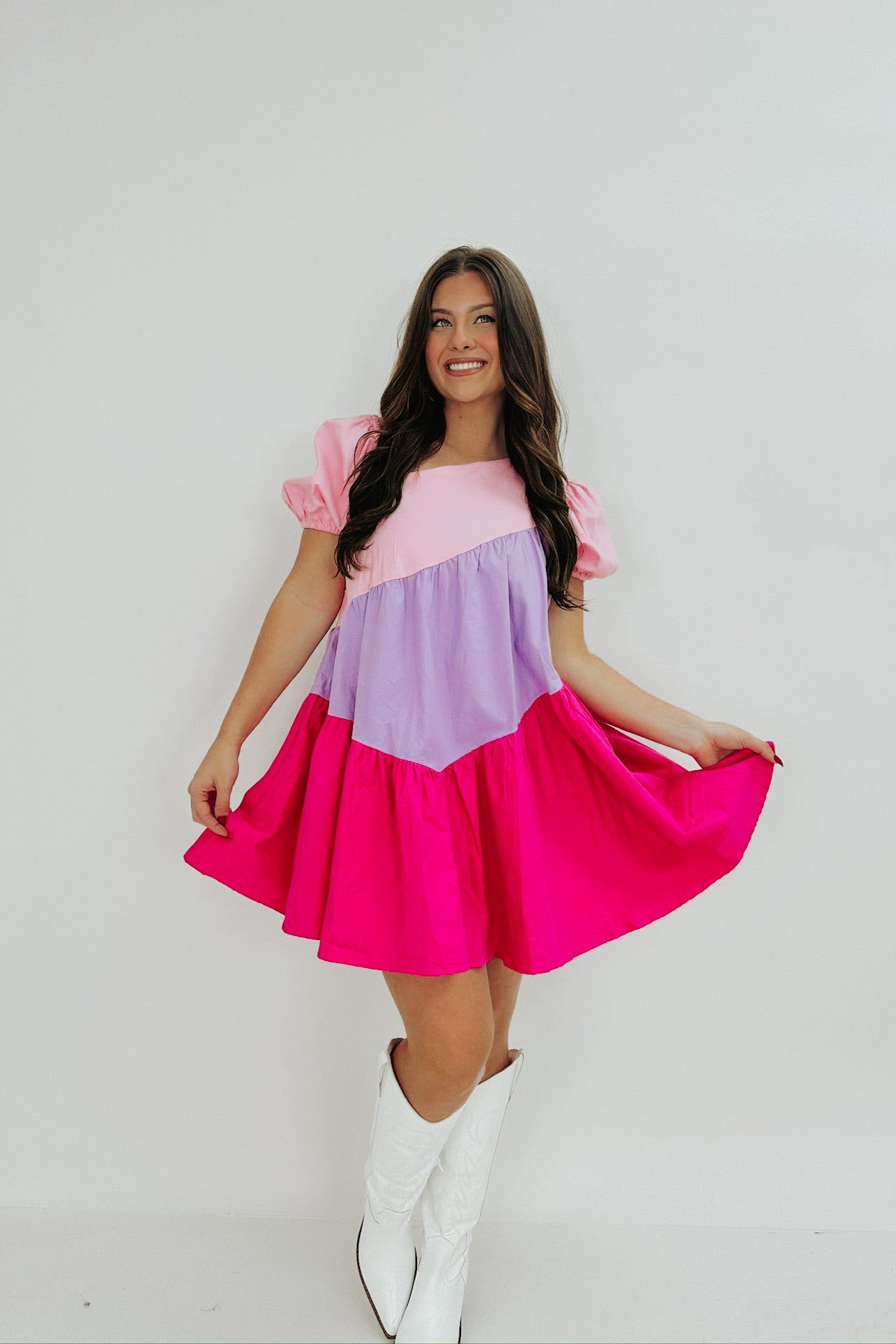 Lovely Views Asymmetrical Mini Dress sold by Bella Rose boutique product image thumbnail 2