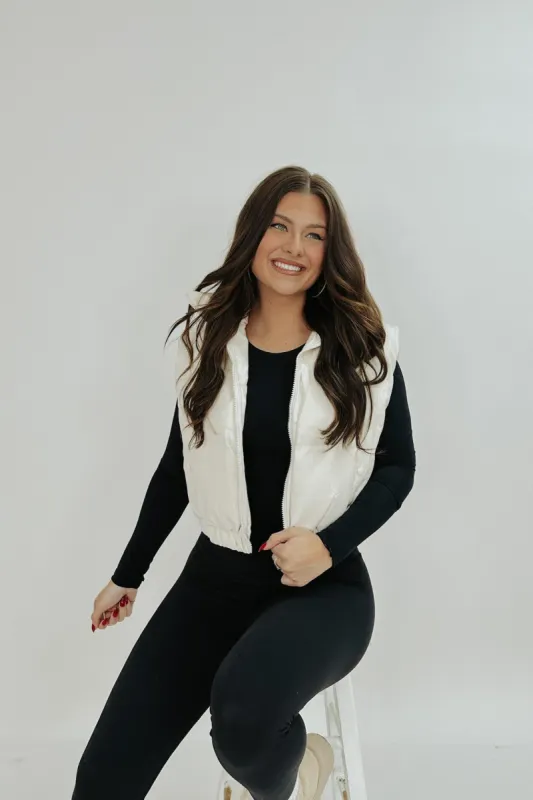 Never Letting Go Puffer Vest sold by Bella Rose boutique