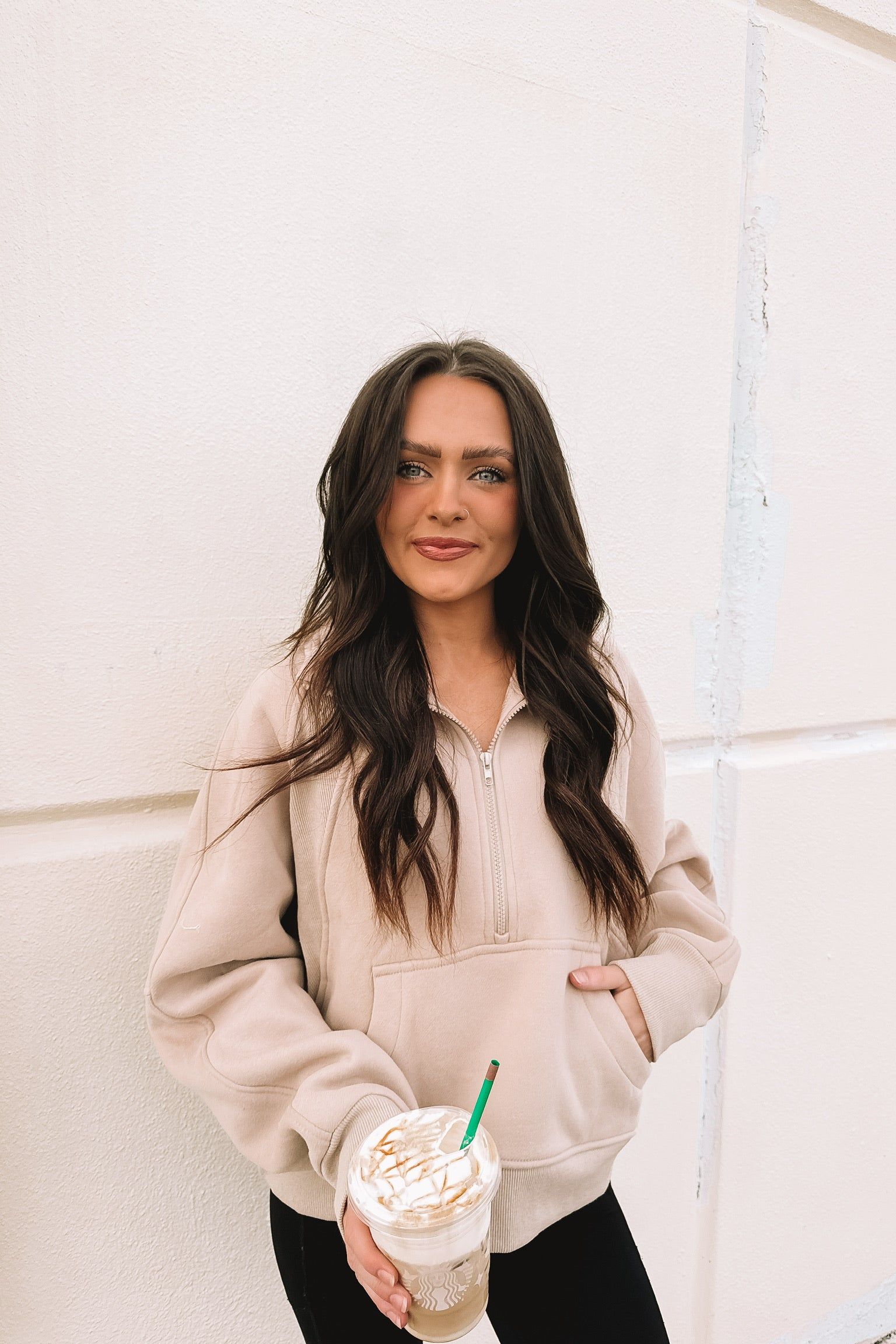 Worry Less Half Zip Pullover sold by Bella Rose boutique