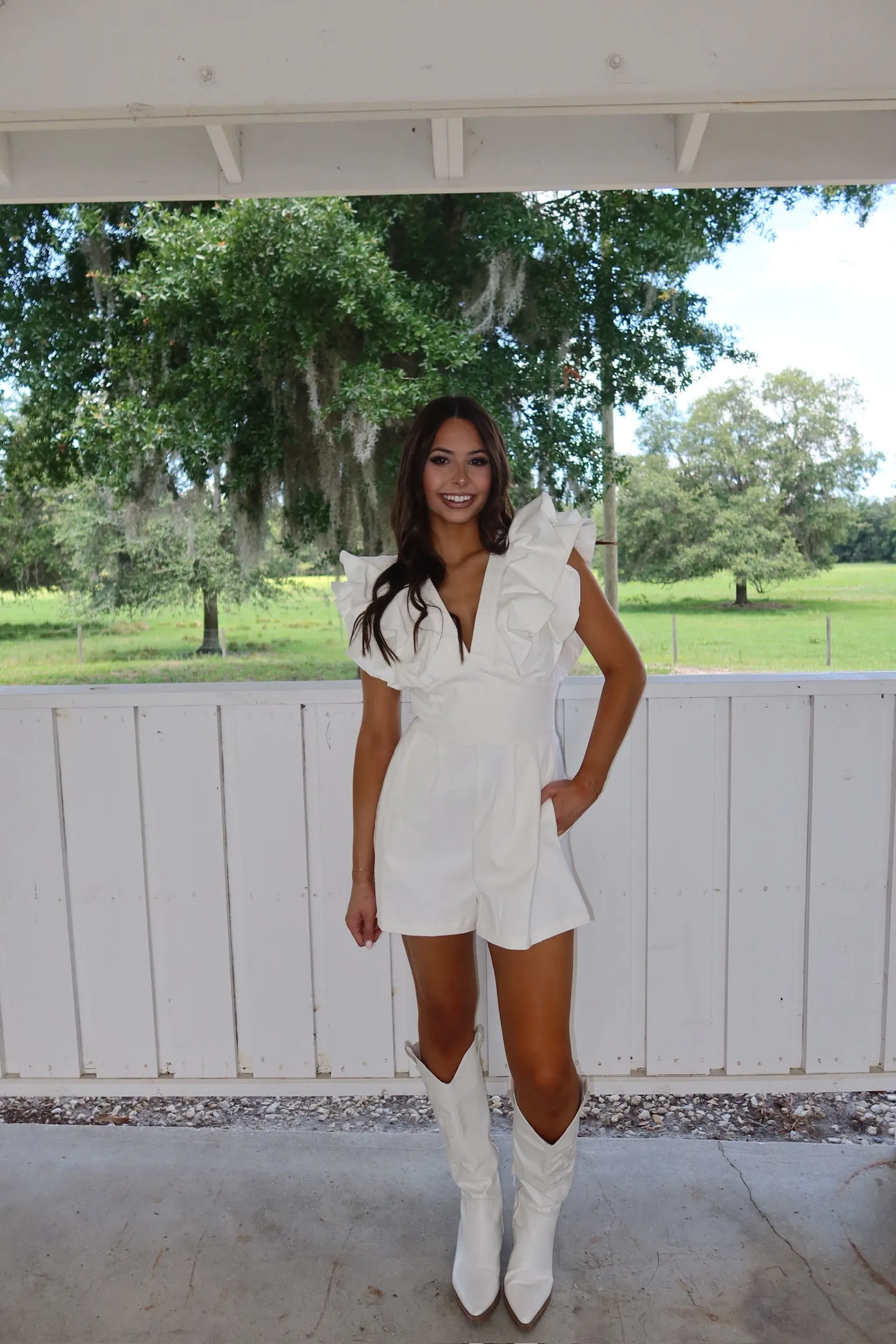 Weekend Away Twill Romper sold by Bella Rose boutique