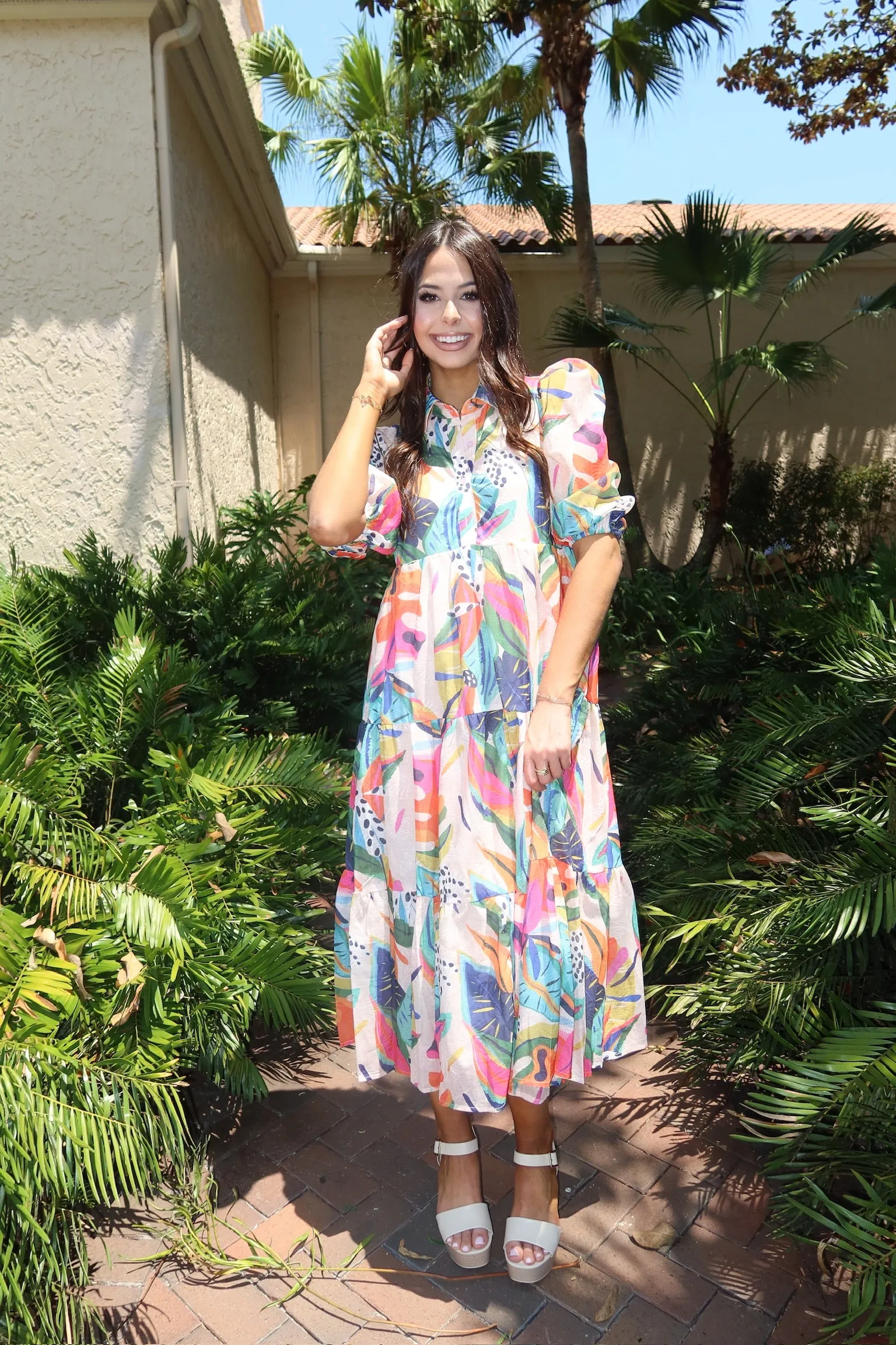 Charm and Confidence Midi Dress sold by Bella Rose boutique