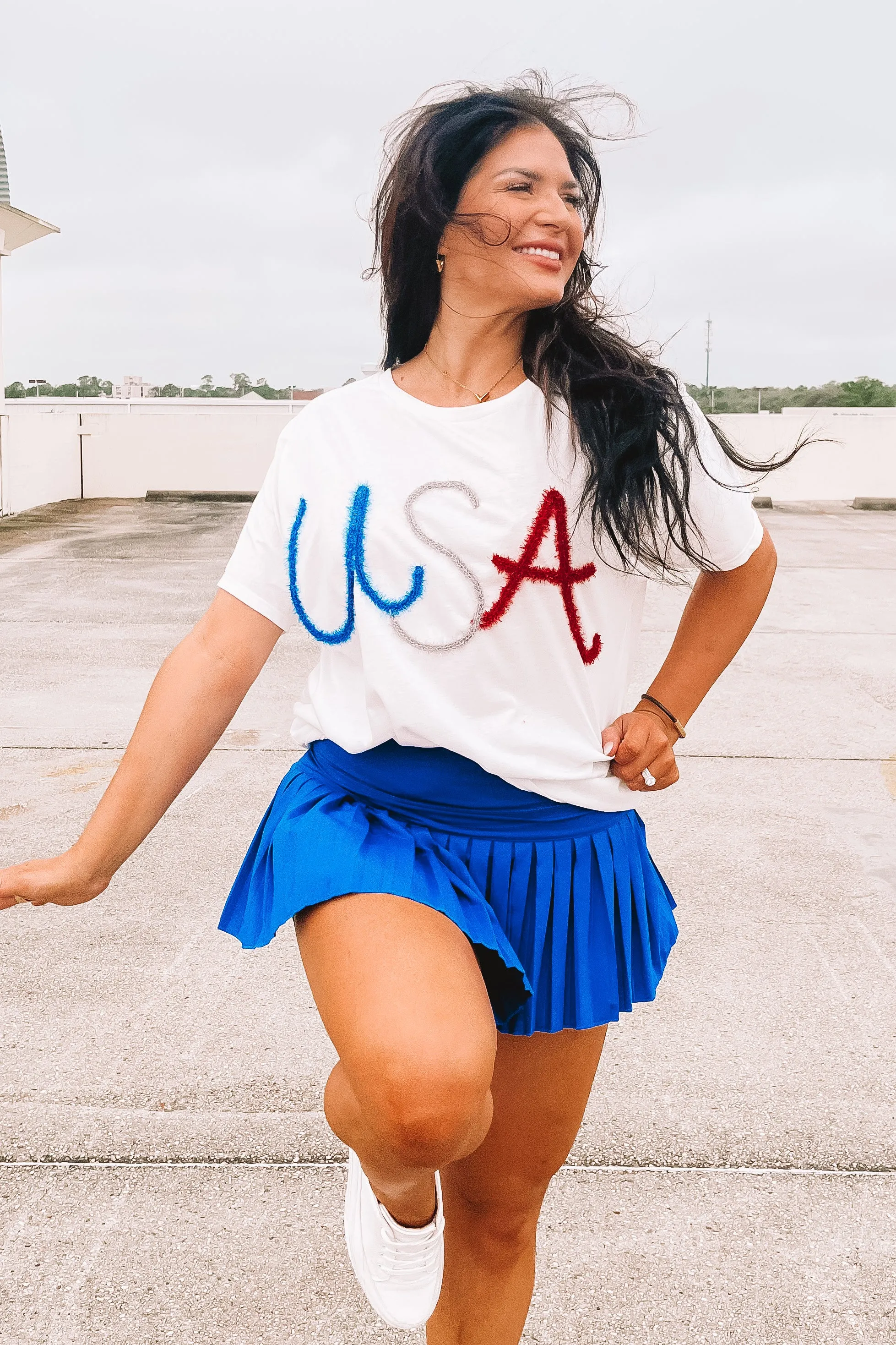 RESTOCK: USA Tinsel Top sold by Bella Rose boutique product image thumbnail 4