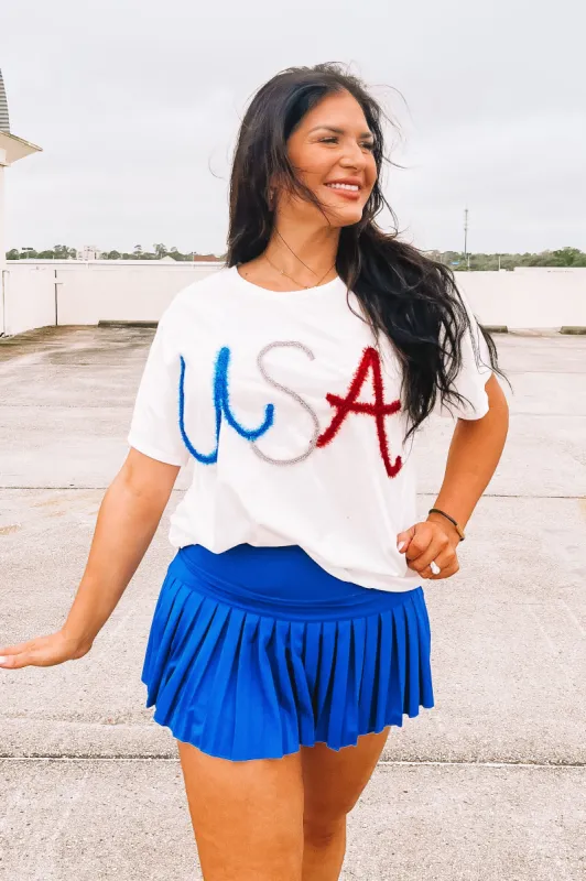 RESTOCK: USA Tinsel Top made by BiBi