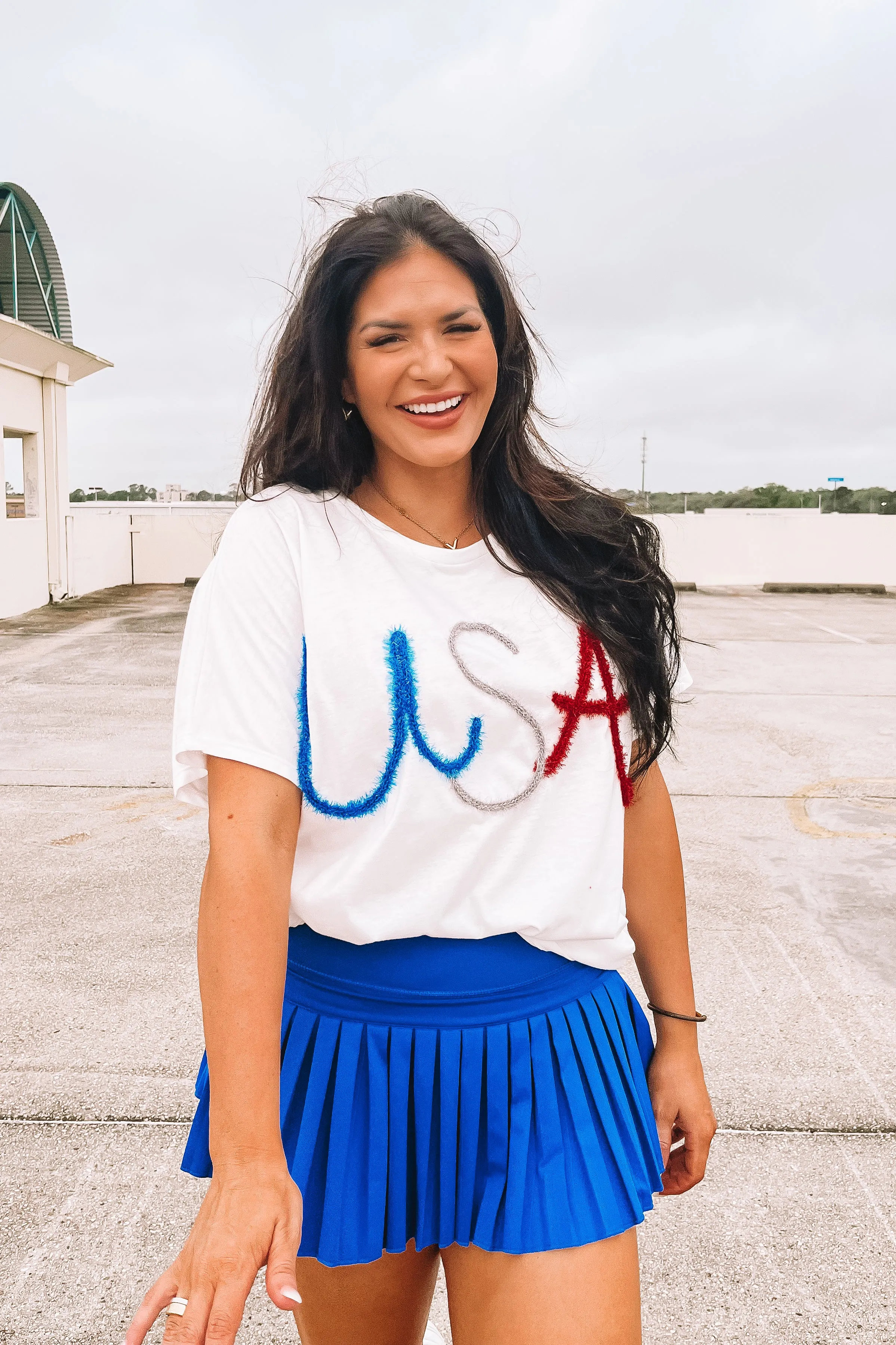 RESTOCK: USA Tinsel Top sold by Bella Rose boutique product image thumbnail 2