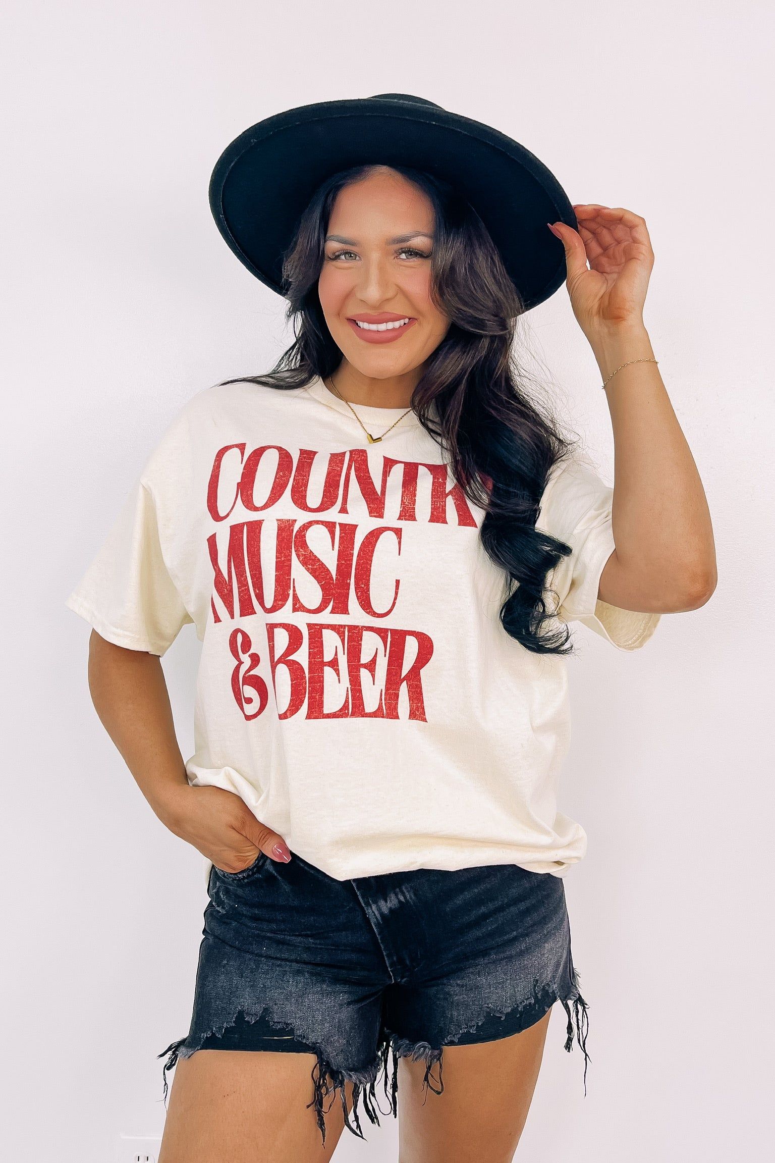 Country Music And Beer Graphic Top sold by Bella Rose boutique product image thumbnail 2