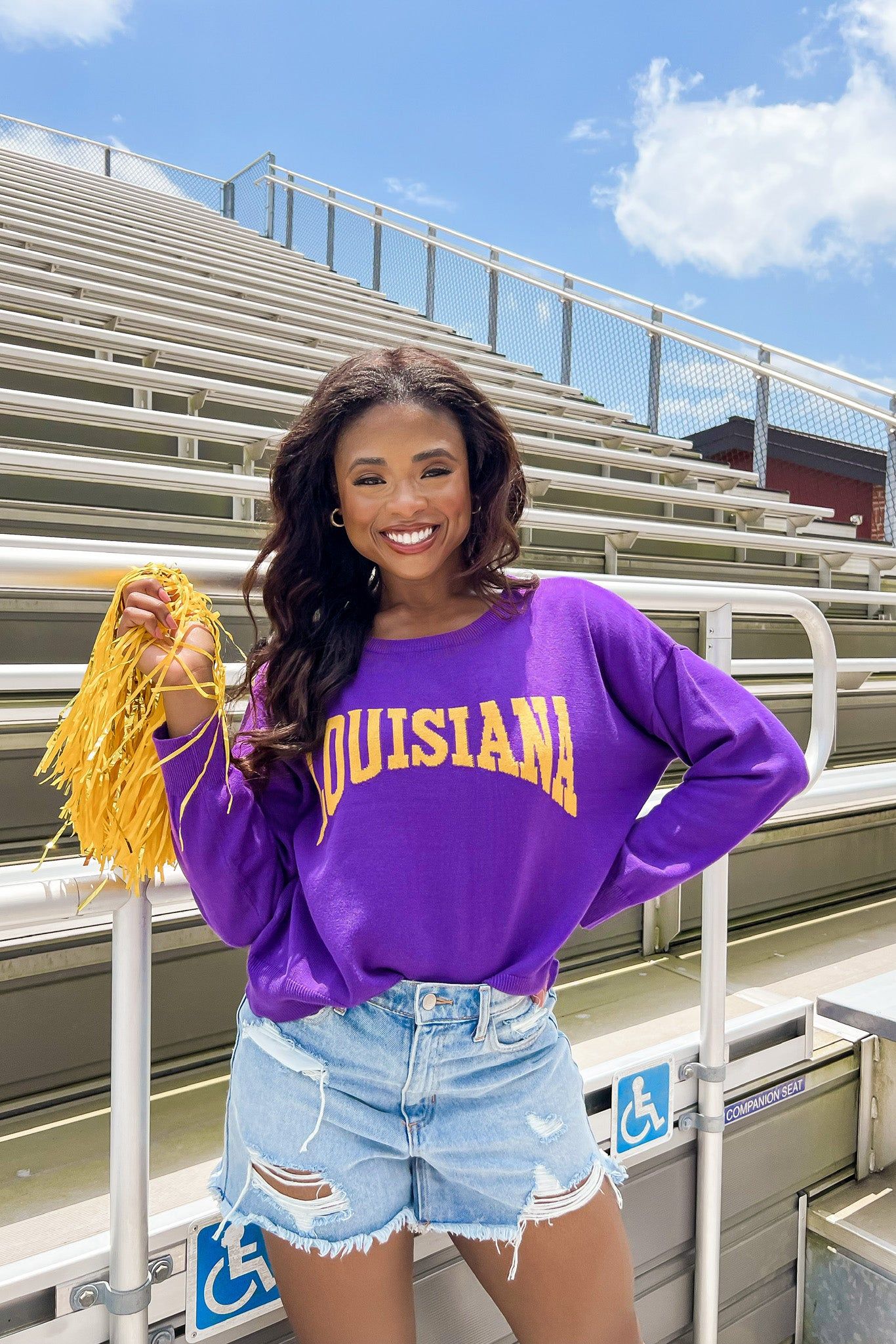 Lets Go LSU Sweater sold by Bella Rose boutique