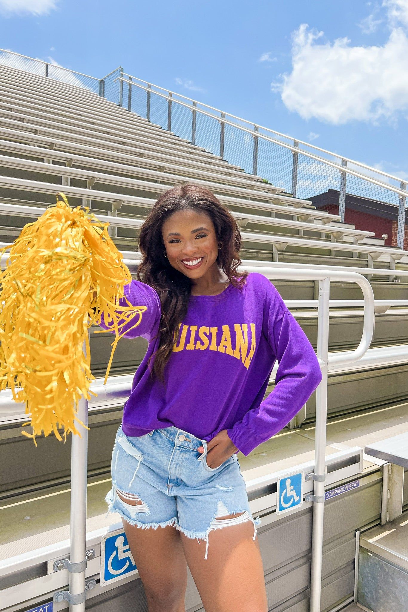 Lets Go LSU Sweater sold by Bella Rose boutique product image thumbnail 3