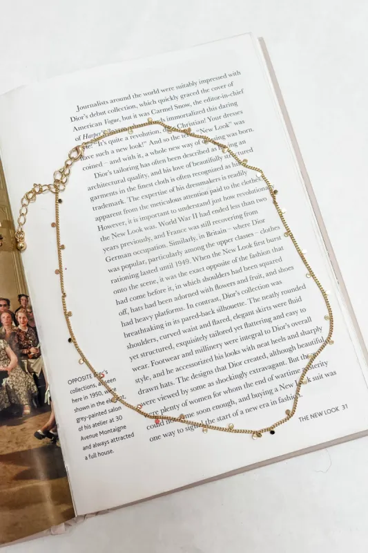 Dainty Disk Coin Necklace sold by Bella Rose boutique