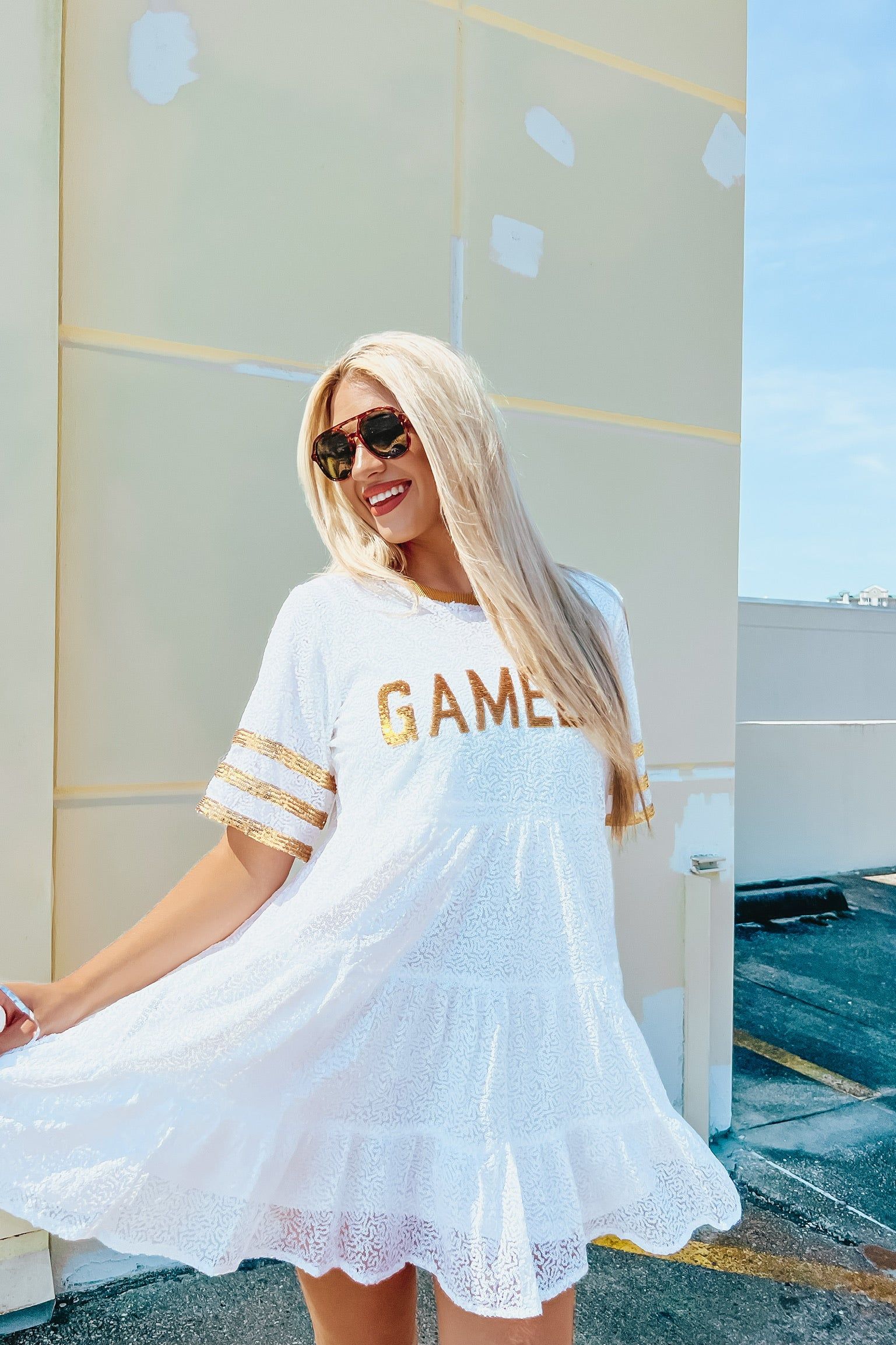 Gameday Babydoll Sequin Dress sold by Bella Rose boutique product image thumbnail 3