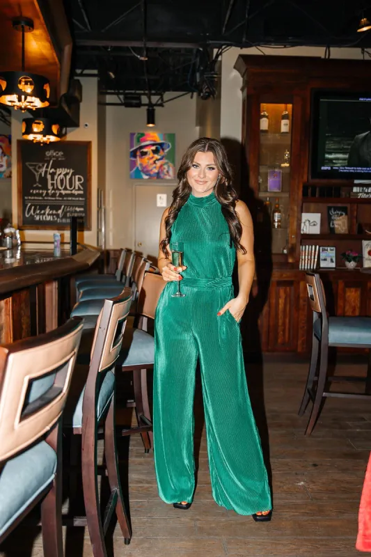 Become The Best Emerald Green Jumpsuit (LAST ONE - SIZE SMALL) sold by Bella Rose boutique