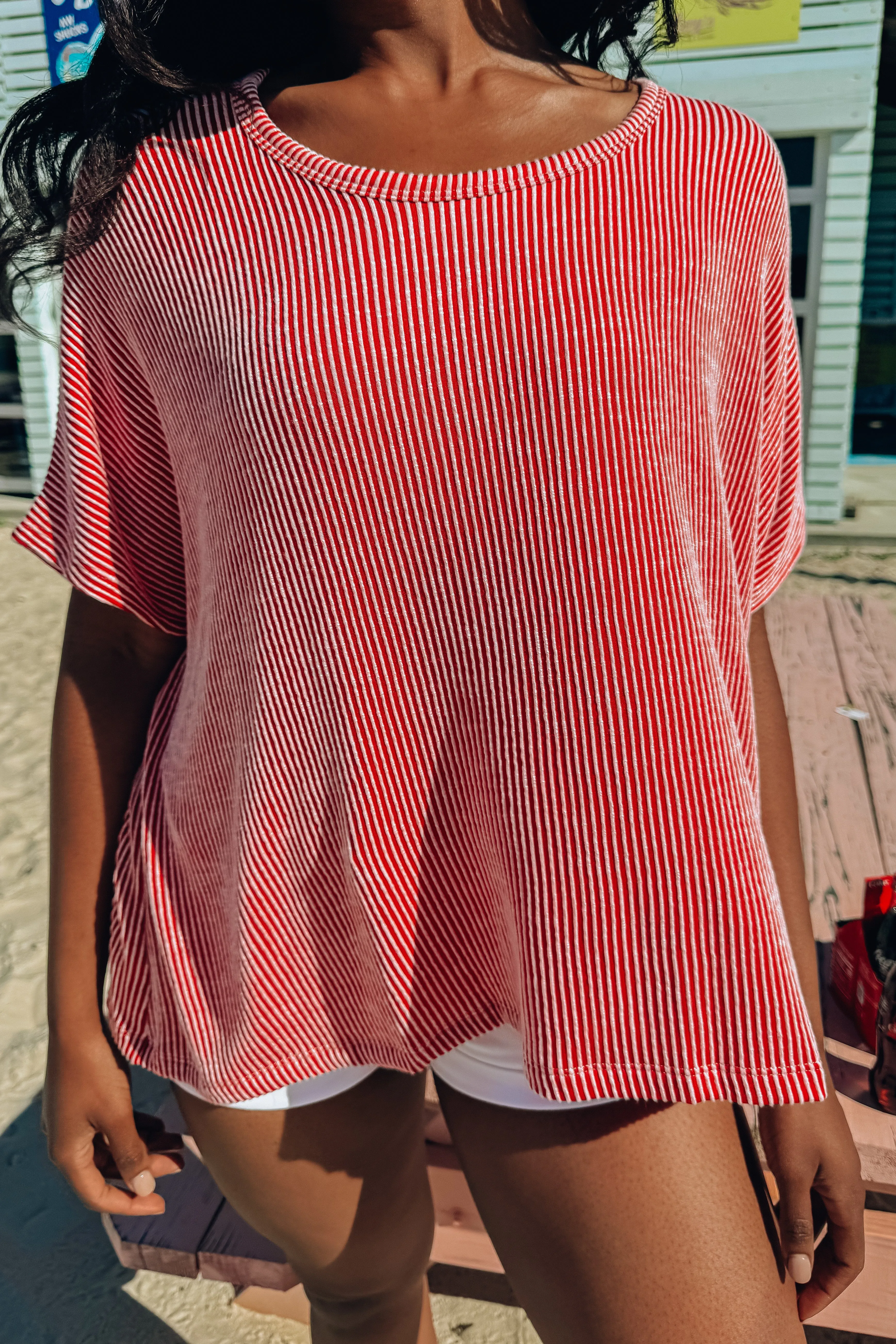 On To Simpler Times Ribbed Top sold by Bella Rose boutique product image thumbnail 3
