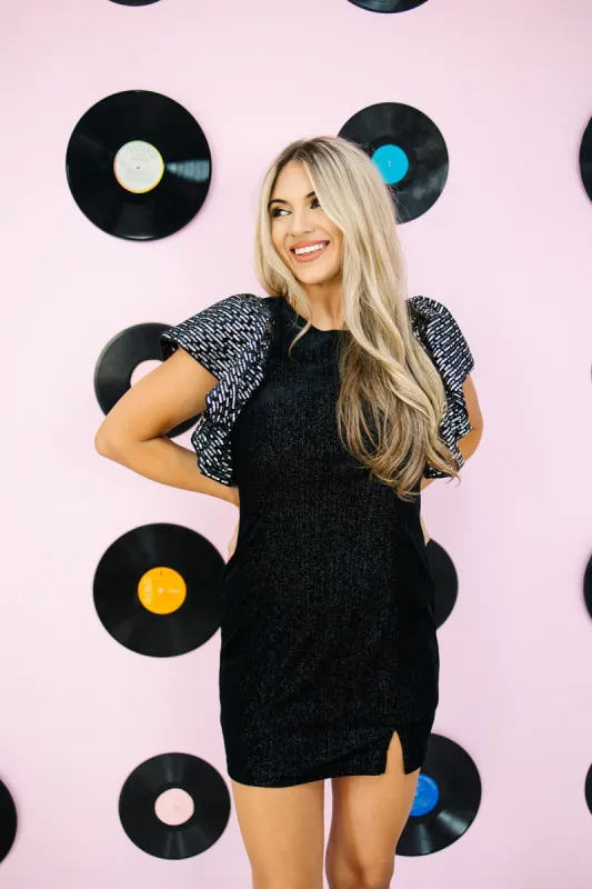 Roxanne Black Velvet Dress sold by Bella Rose boutique