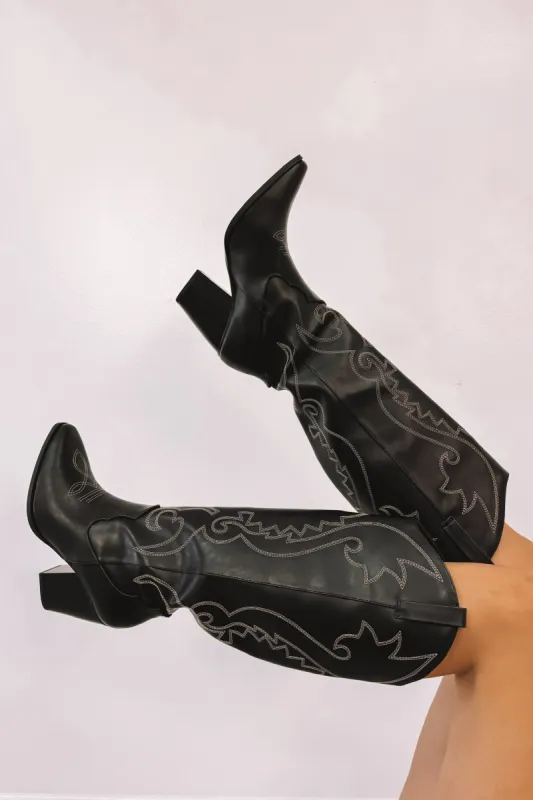 Boot Scootin' And Boogie Knee High Western Boot sold by Bella Rose boutique