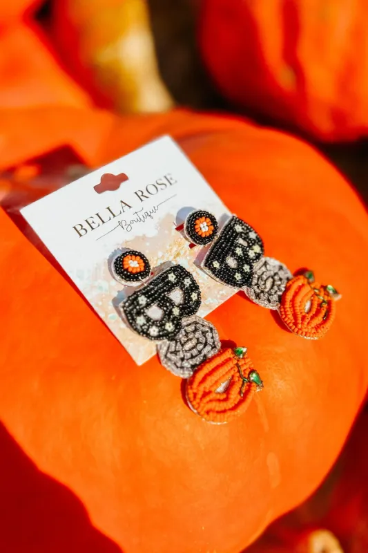 Bootifully Scary Seed Bead Earrings sold by Bella Rose boutique