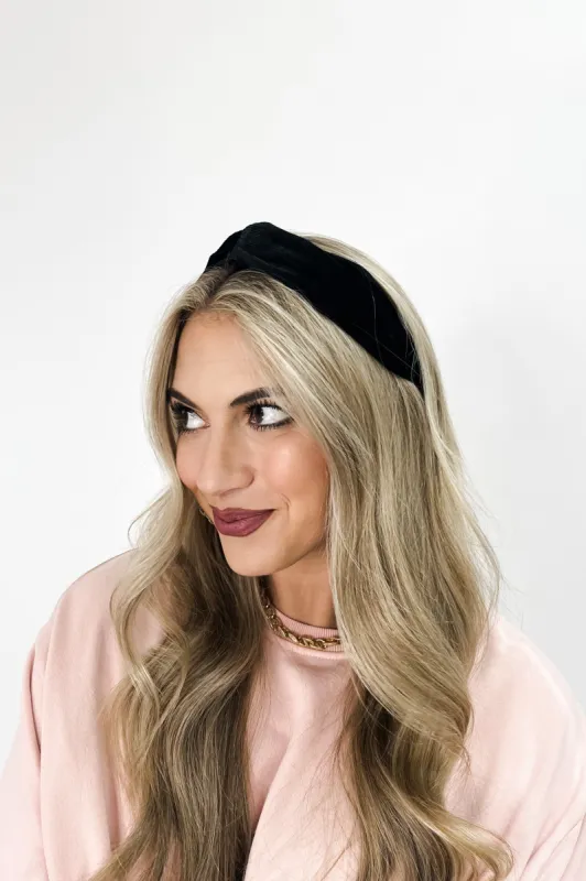 Simple Prestige Velvet Knot Headband sold by Bella Rose boutique