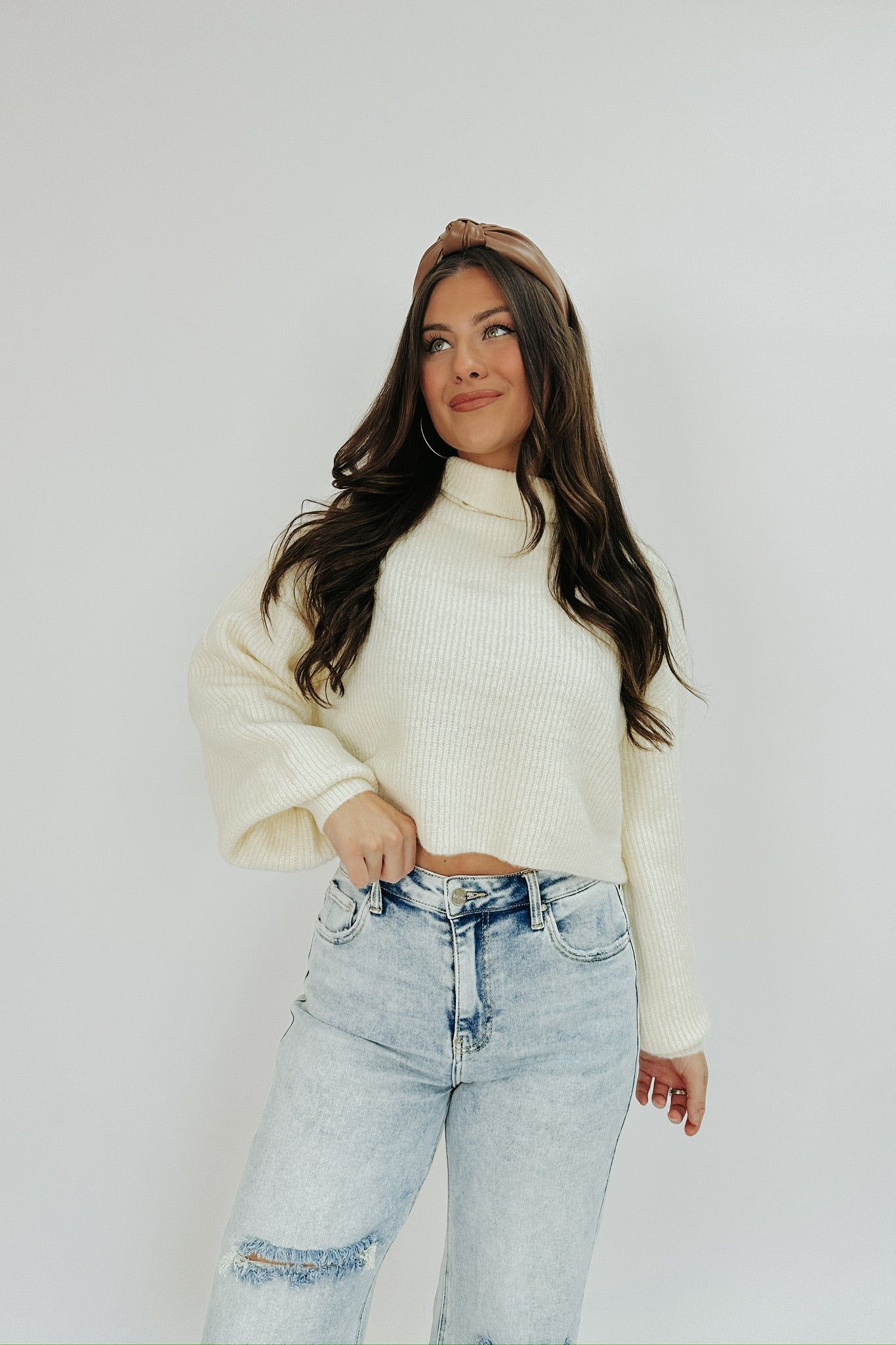 Waiting For Snow Turtleneck Sweater sold by Bella Rose boutique