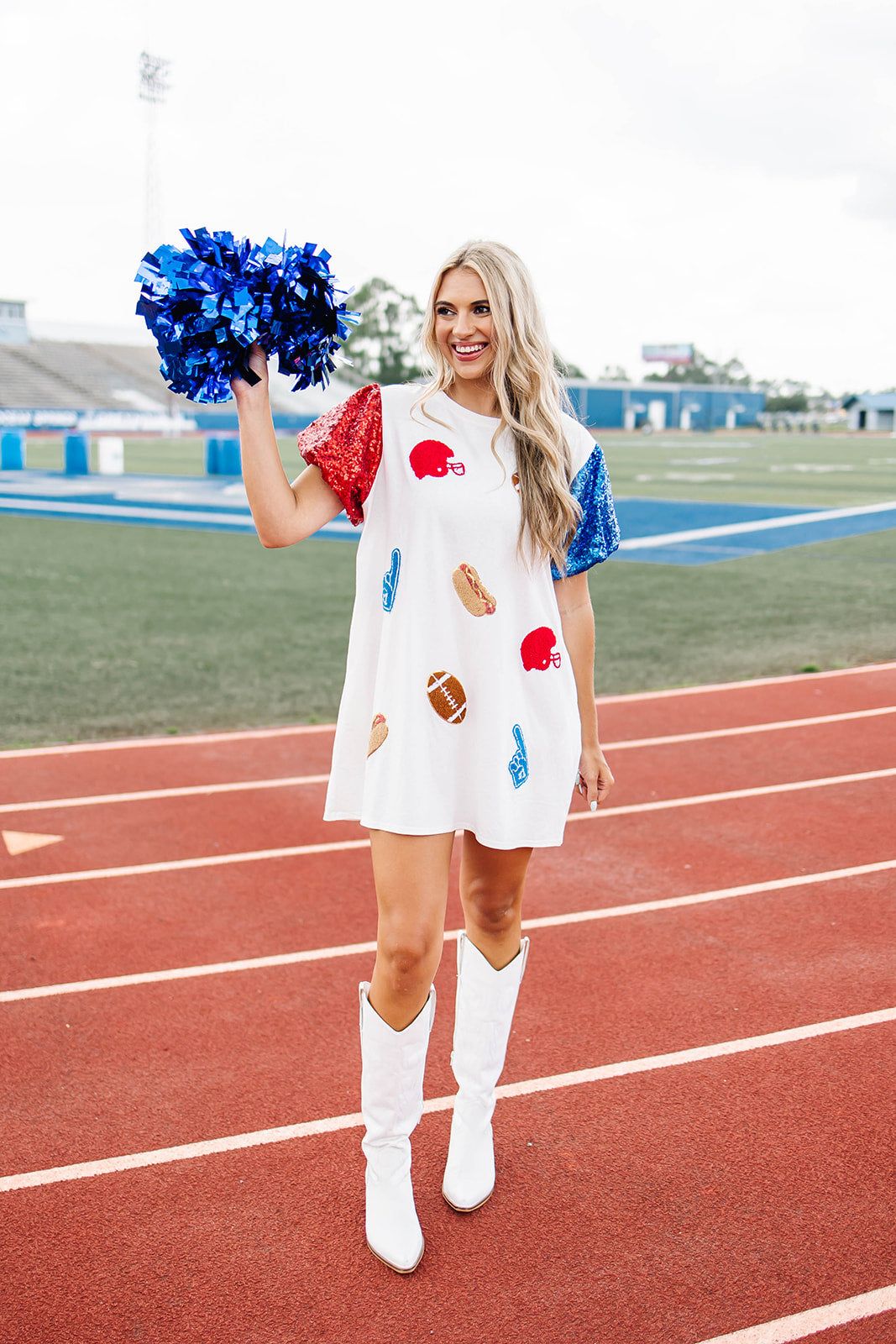 Queen Of Football Sparkles Dress sold by Bella Rose boutique product image thumbnail 4