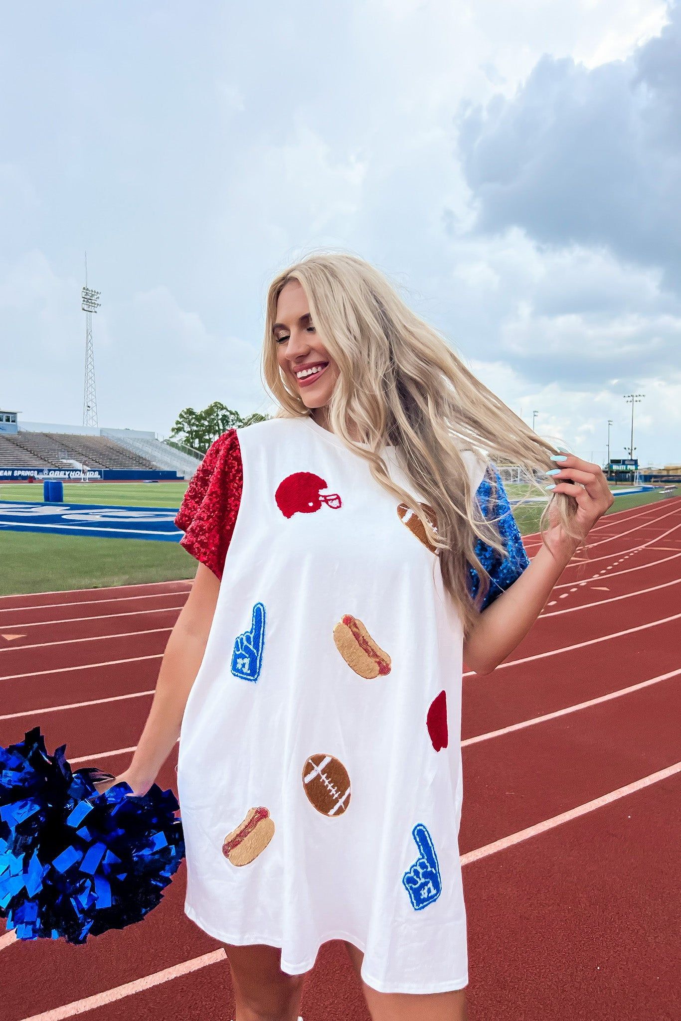 Queen Of Football Sparkles Dress sold by Bella Rose boutique product image thumbnail 2