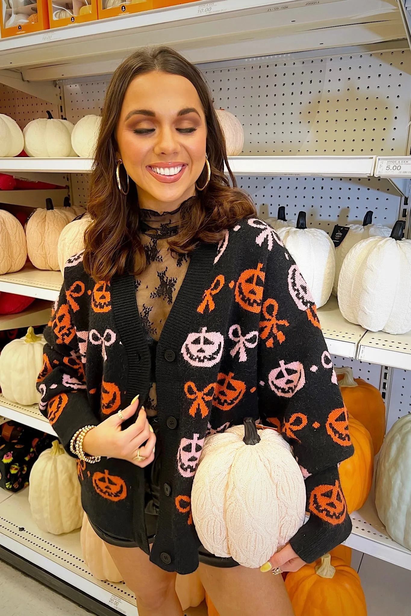 Carvin' Pumpkins Knit Cardigan sold by Bella Rose boutique product image thumbnail 4