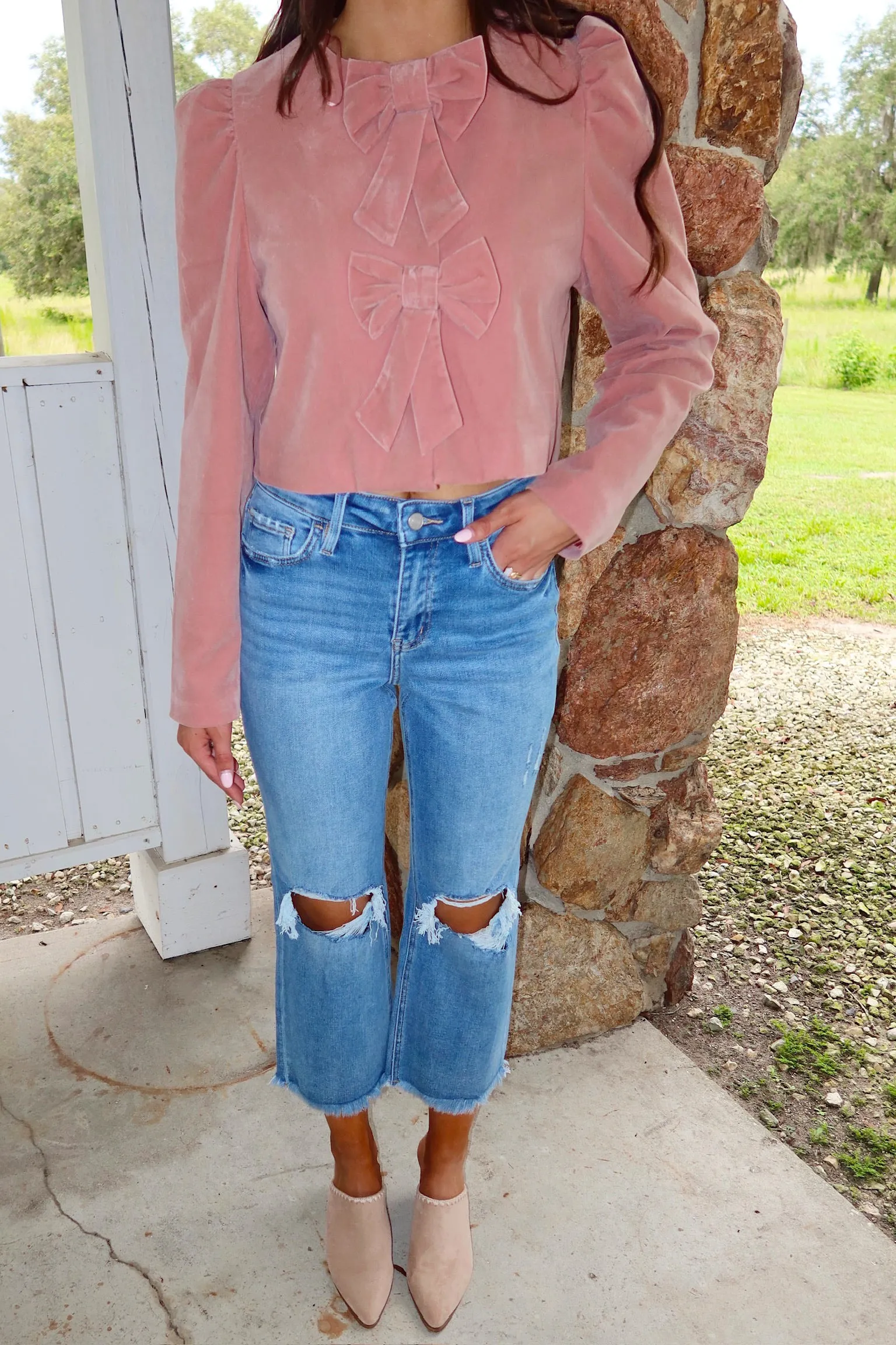 No Invite Needed High Rise Jeans sold by Bella Rose boutique