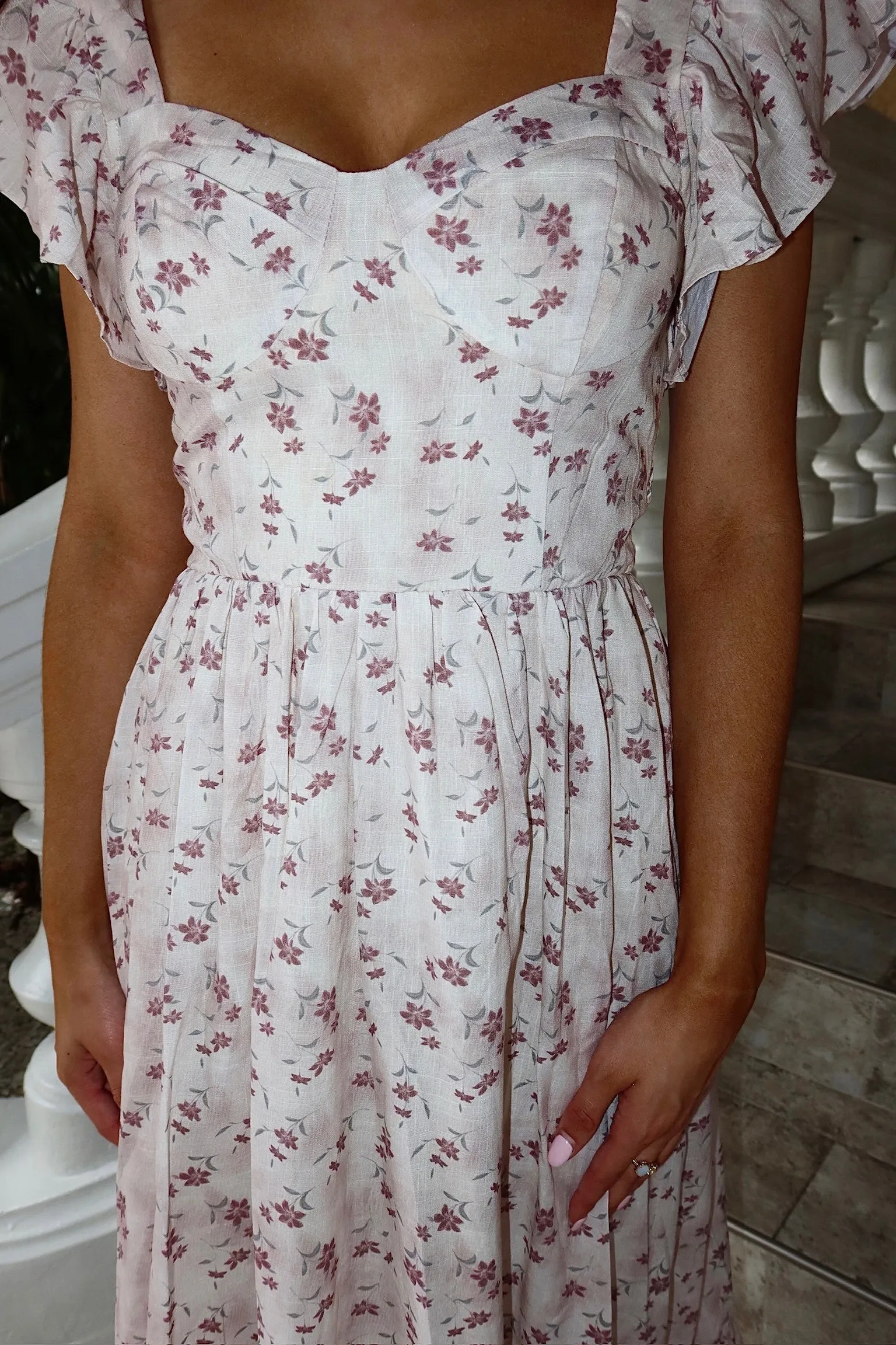 Single & Sweet Floral Midi Dress sold by Bella Rose boutique product image thumbnail 2