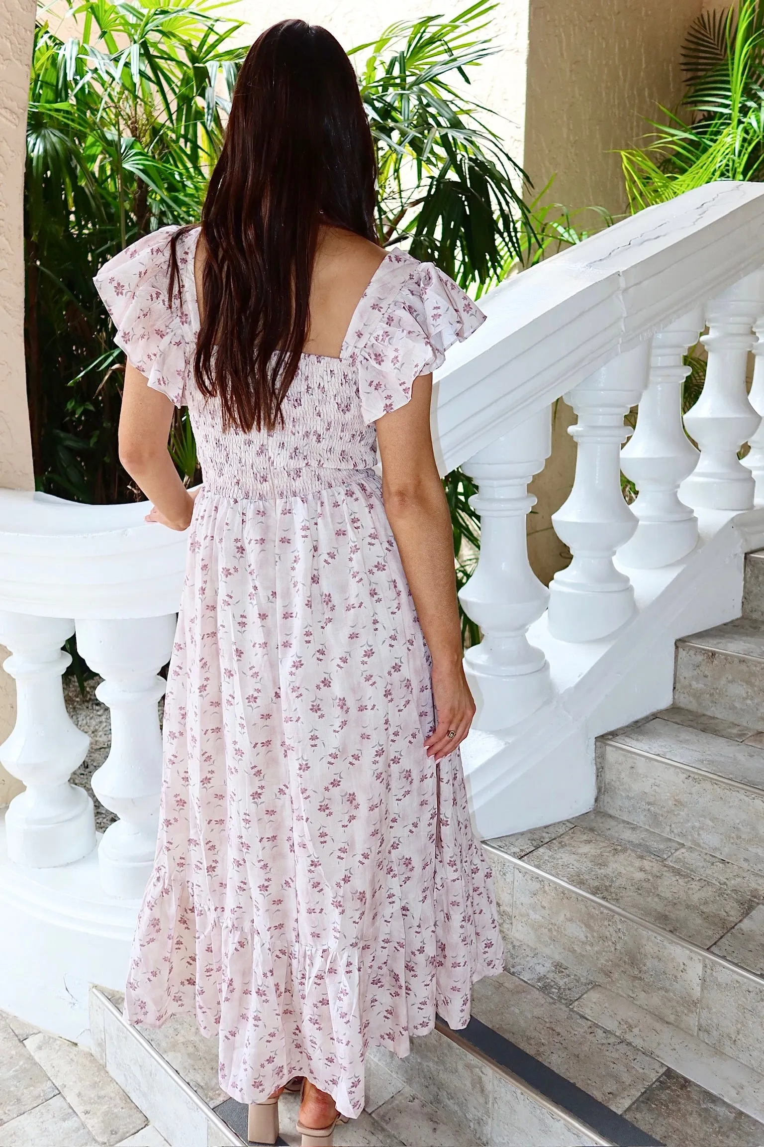 Single & Sweet Floral Midi Dress sold by Bella Rose boutique product image thumbnail 4