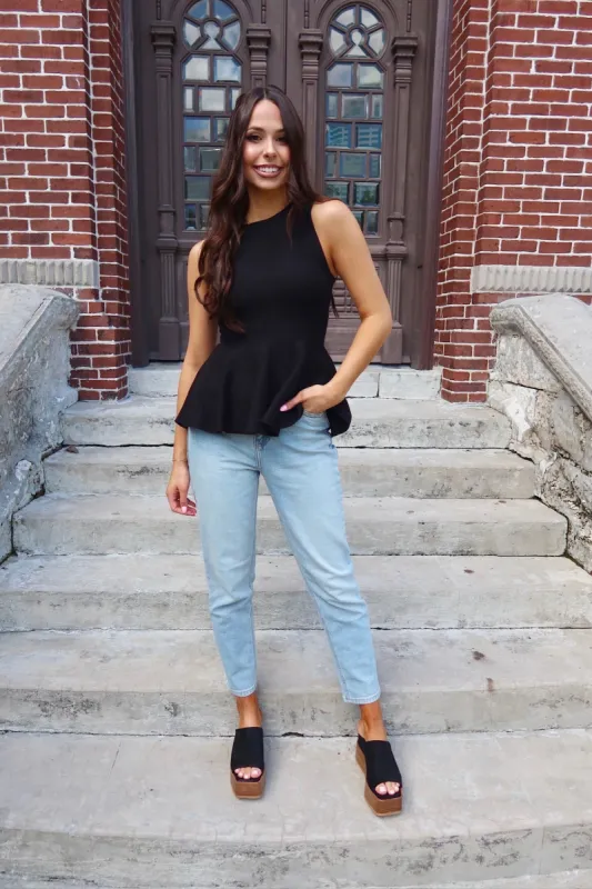Feelin' Popular Peplum Top sold by Bella Rose boutique