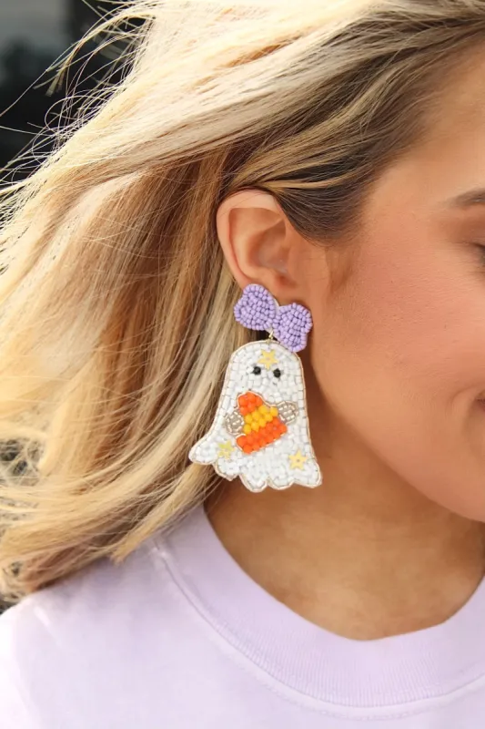 Scared Silly Seed Bead Earrings sold by Bella Rose boutique