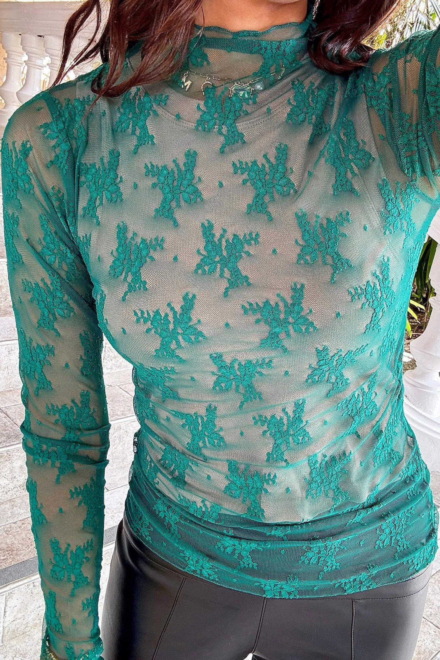 Captivating Presence Lace Top sold by Bella Rose boutique