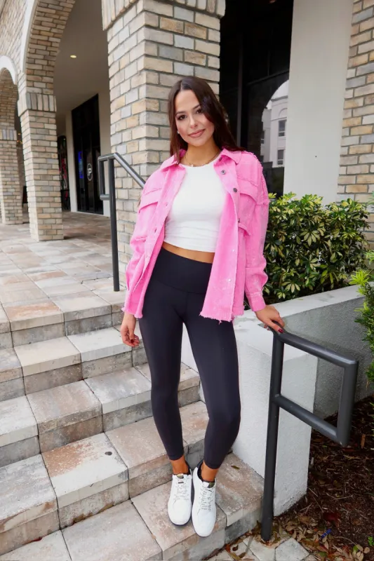 Waving Goodbye Vintage Wash Shacket sold by Bella Rose boutique