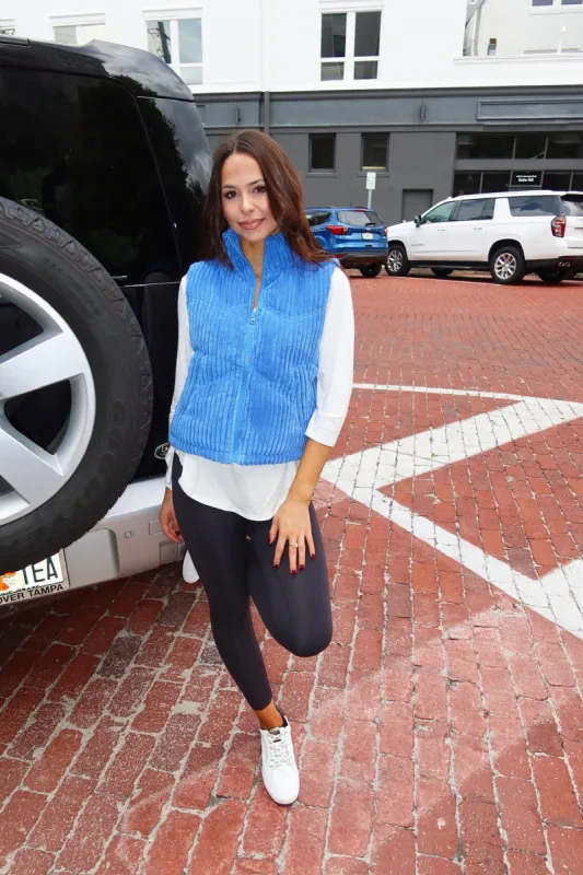 Lifelong Memories Corduroy Puffer Vest sold by Bella Rose boutique