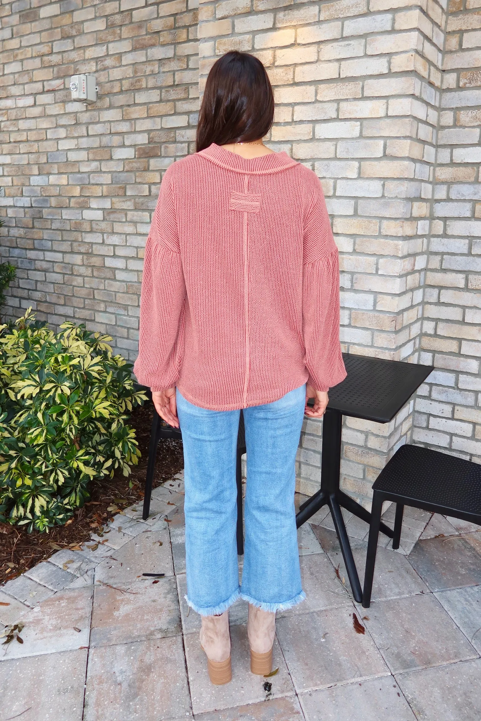 Subtle Comfort Oversized Henley Top sold by Bella Rose boutique product image thumbnail 3