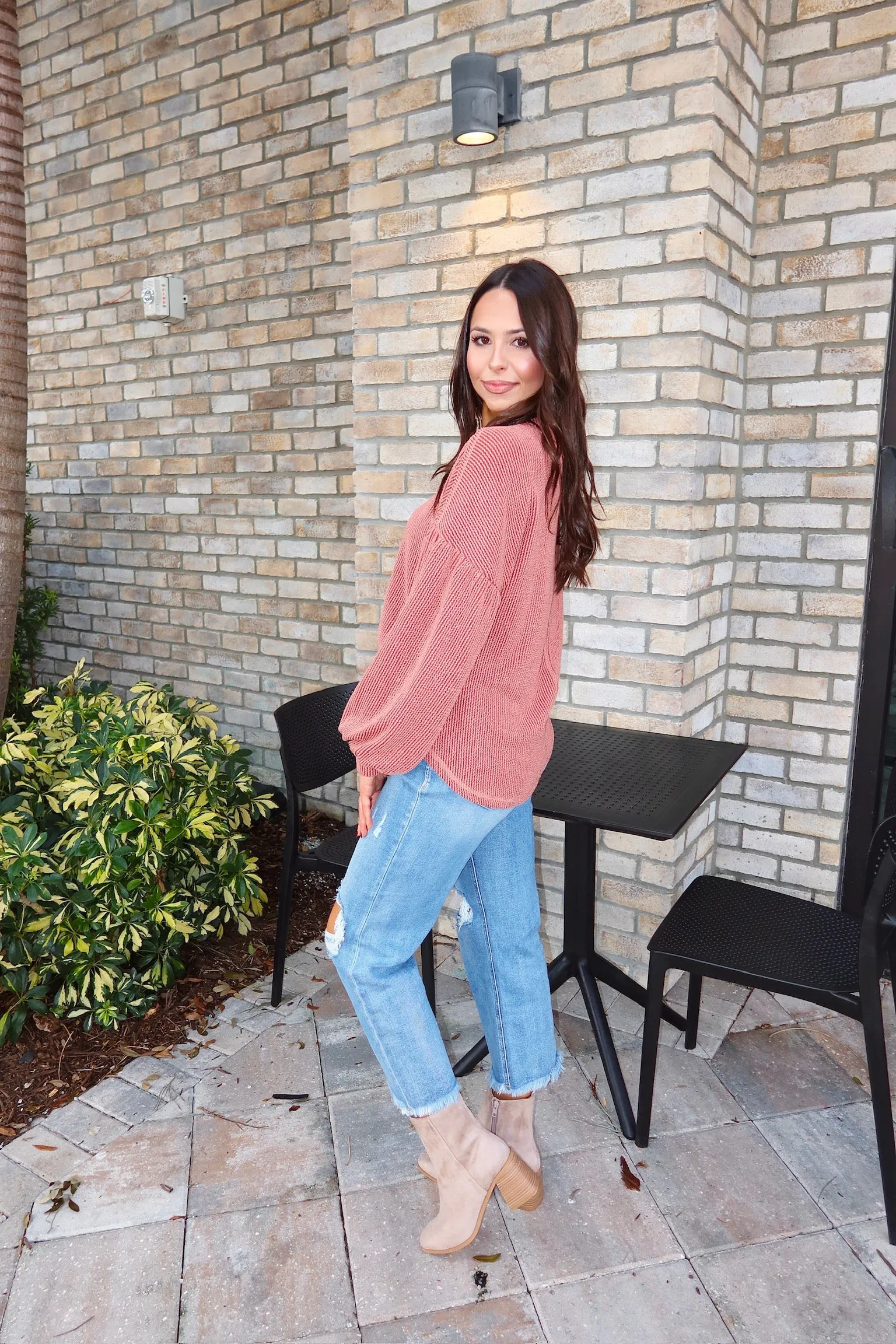 Subtle Comfort Oversized Henley Top sold by Bella Rose boutique product image thumbnail 4