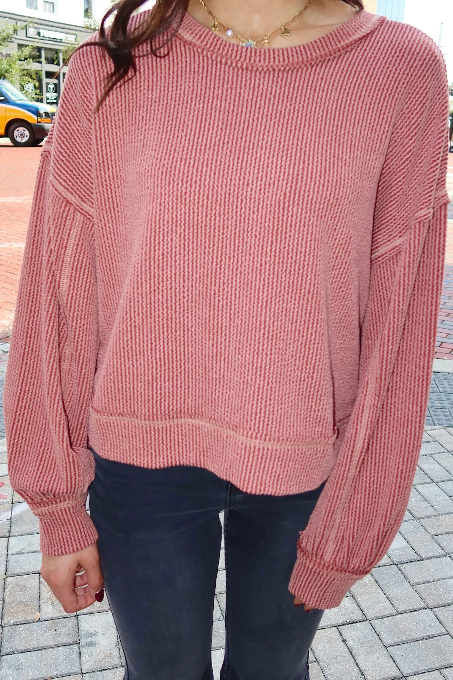 Subtle Comfort Oversized Henley Top sold by Bella Rose boutique product image thumbnail 2