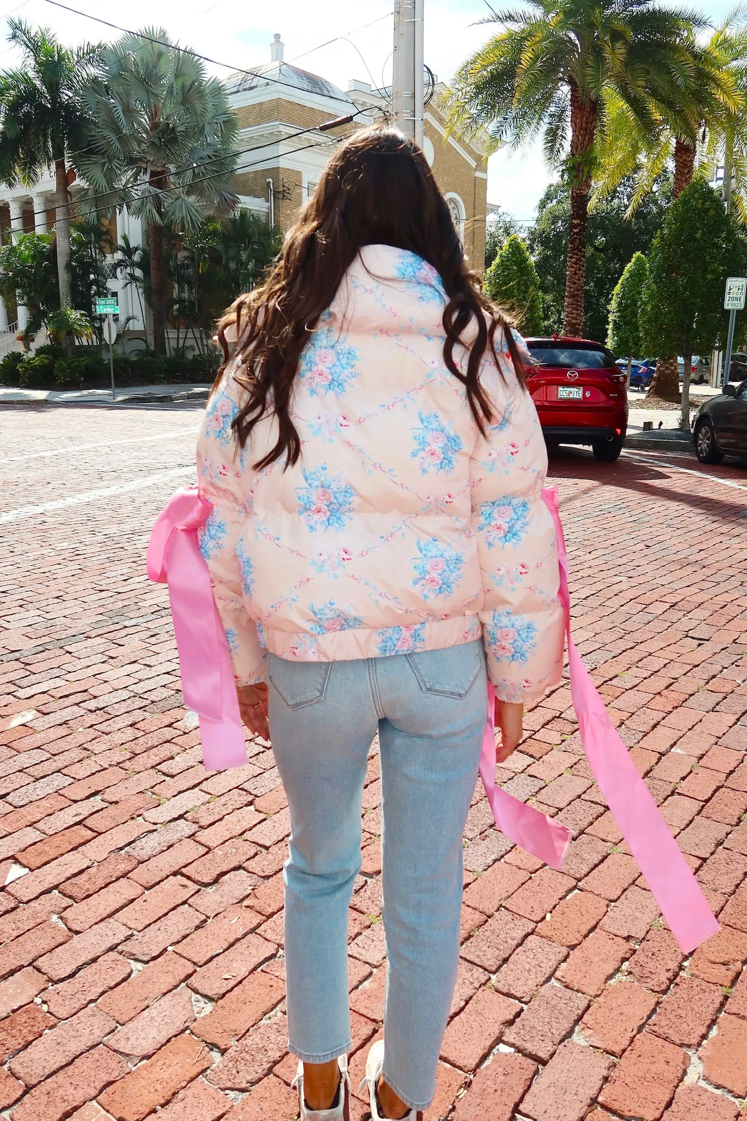 It Girl Energy Floral Puffer Jacket sold by Bella Rose boutique product image thumbnail 2