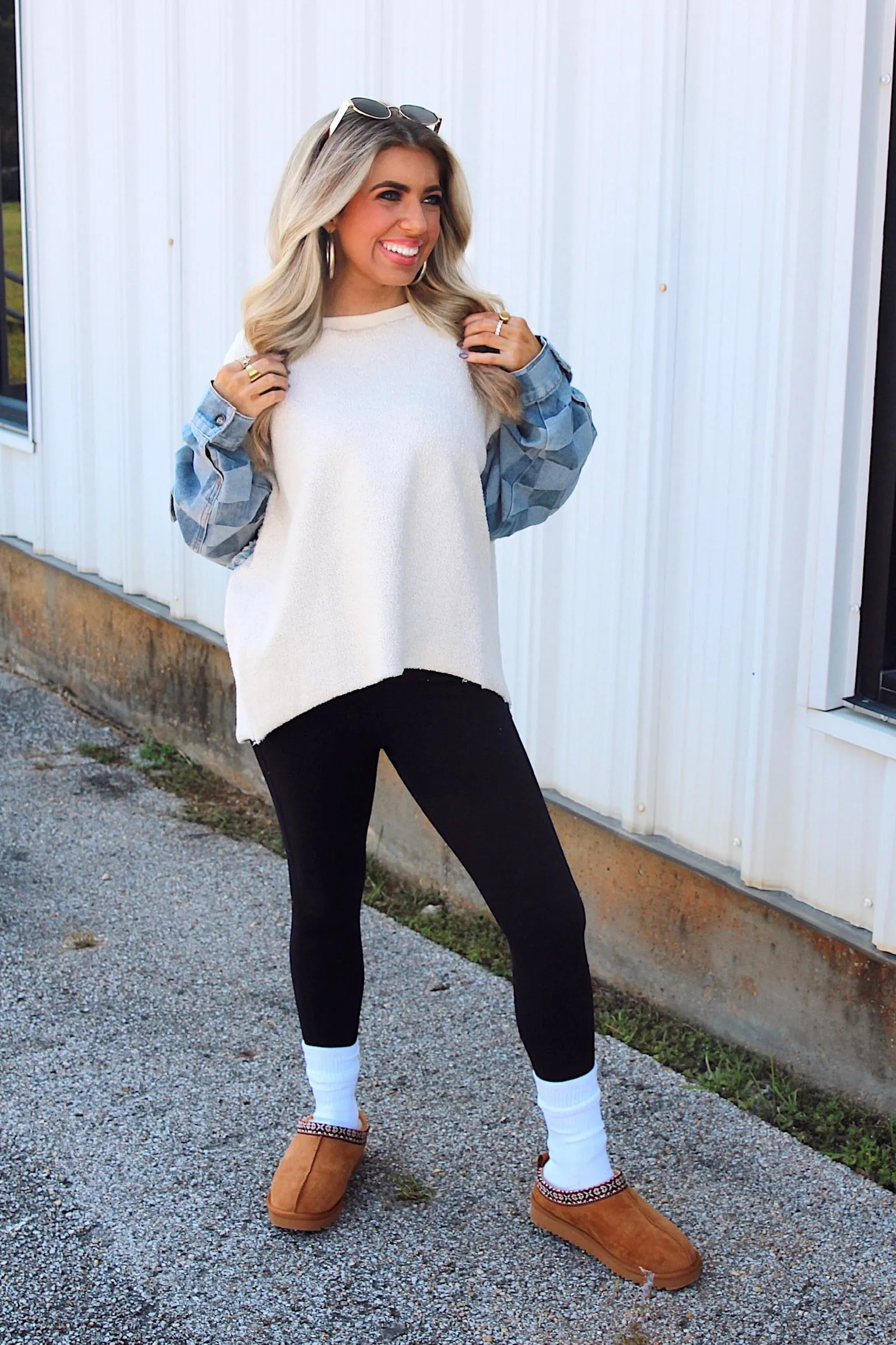 If We Meet Again Checker Top sold by Bella Rose boutique